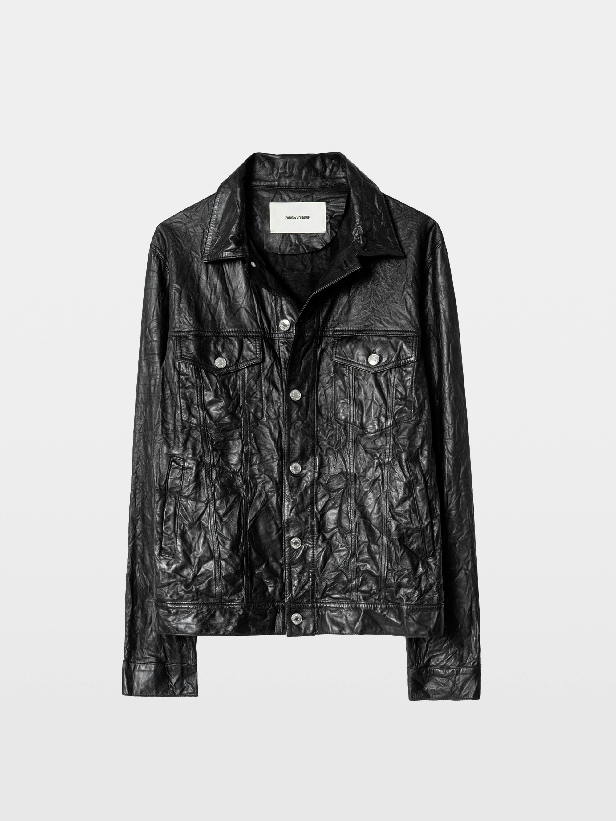 Base Crinkled Leather Jacket