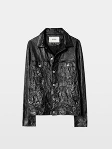 Base Crinkled Leather Jacket