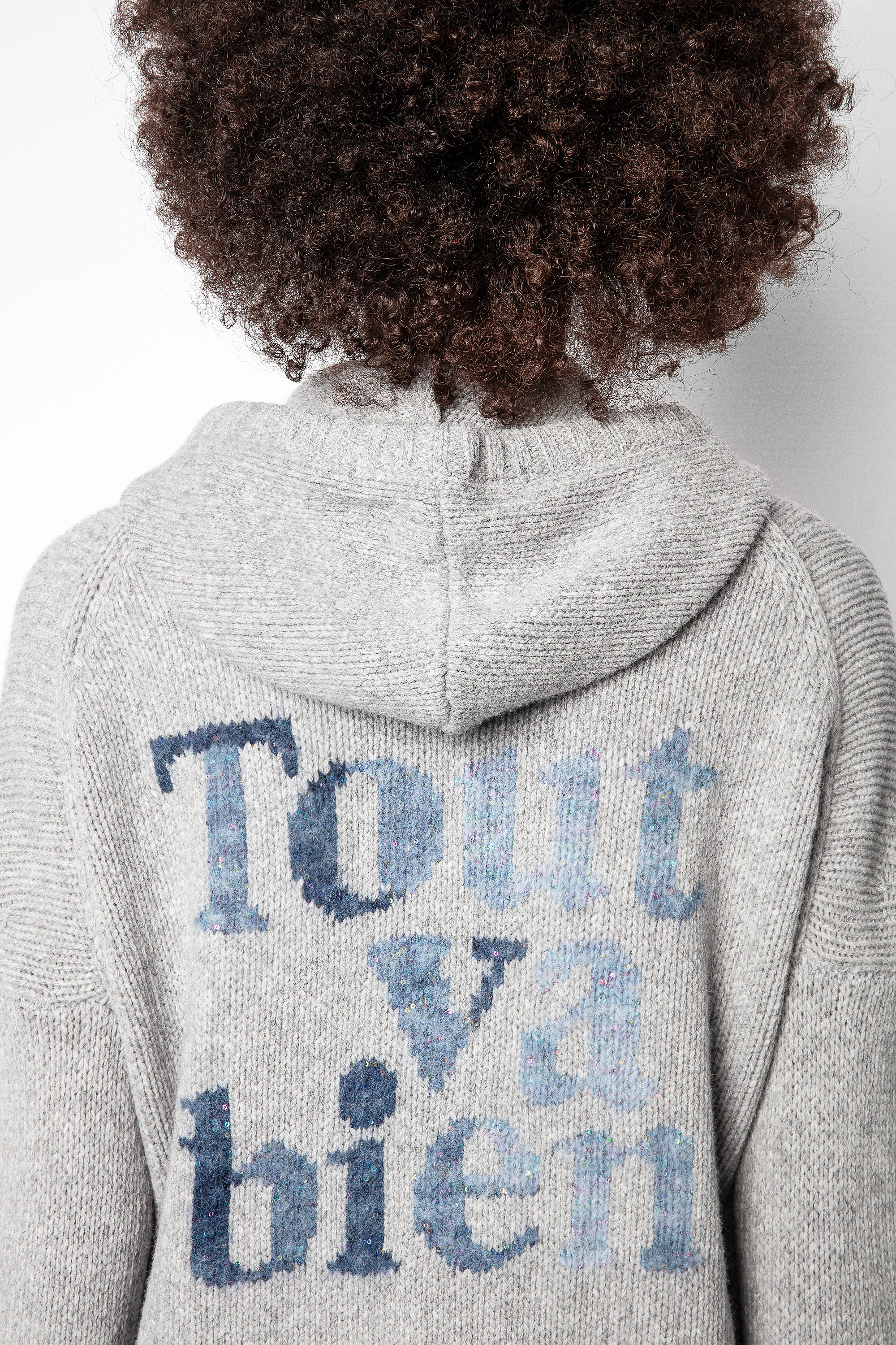 Salma Tout Va Bien Mérinos Cardigan thumbnail 7