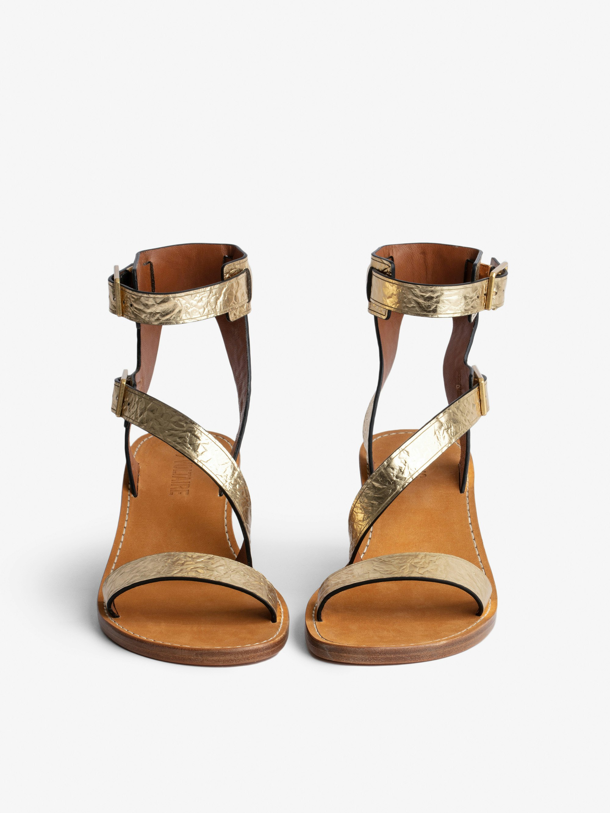Cecilia Crinkled Caprese Sandals 3