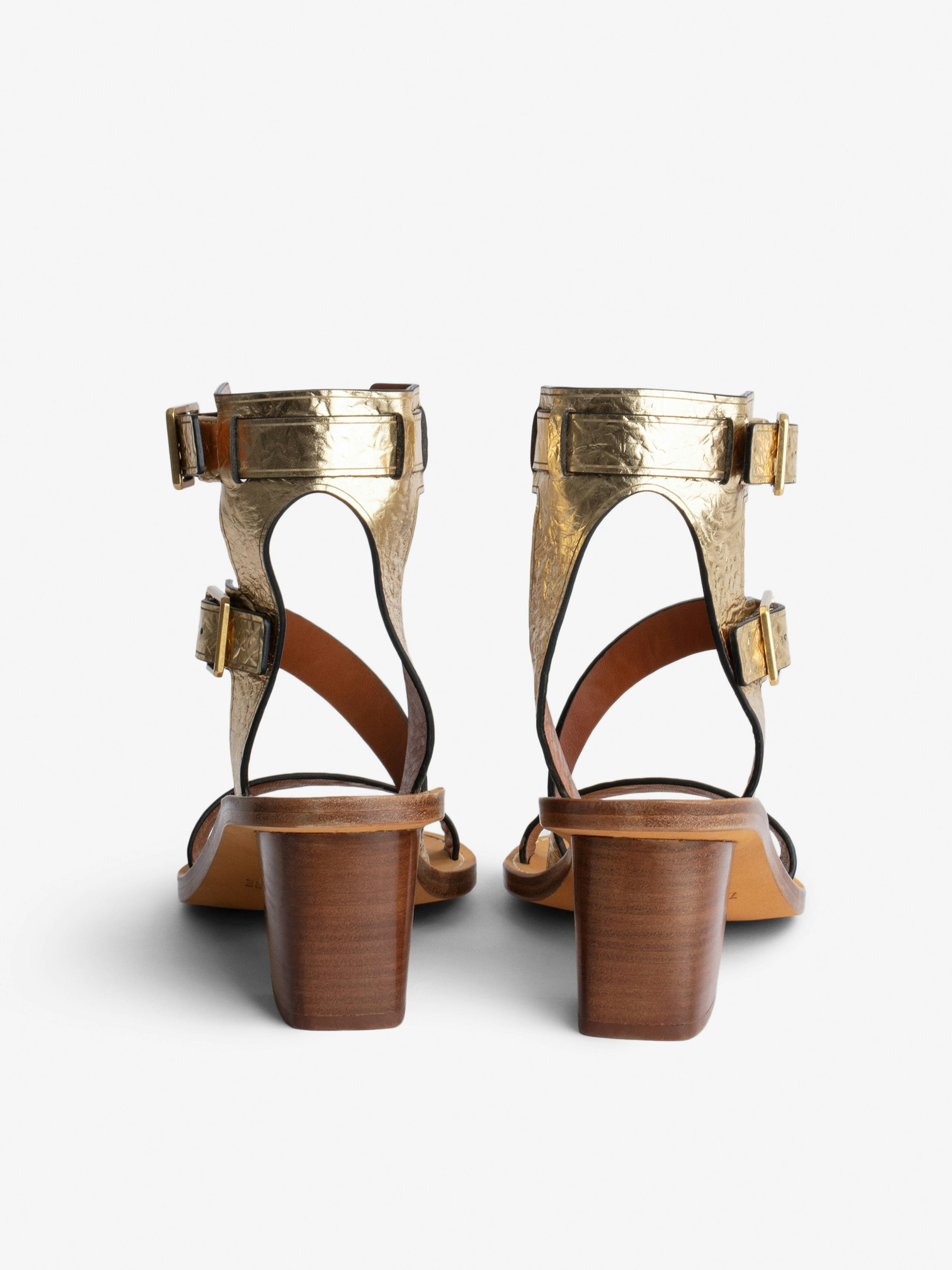 Cecilia Crinkled Caprese Sandals 4