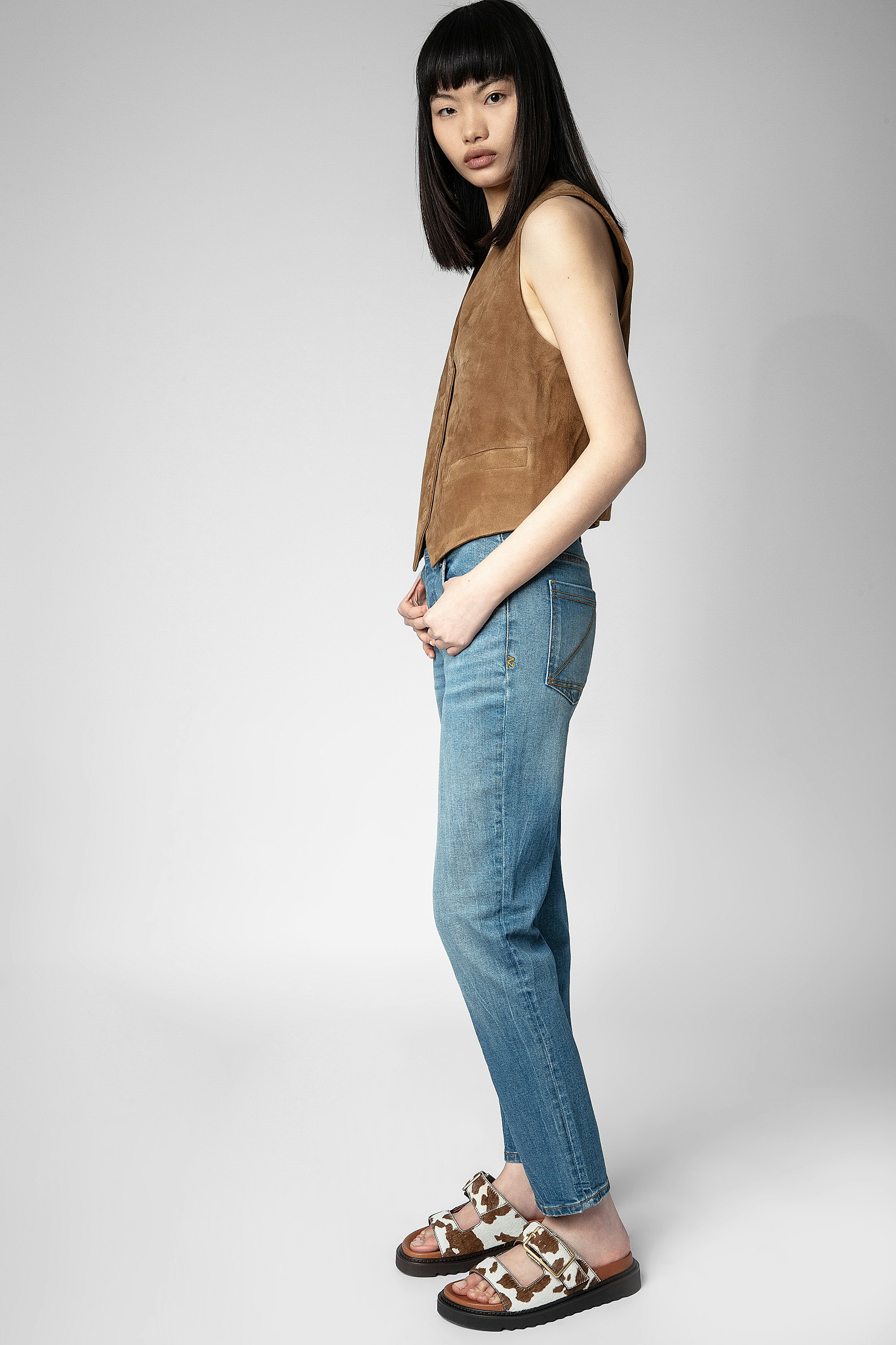 Cecilia Alpha Cow Sandals 6