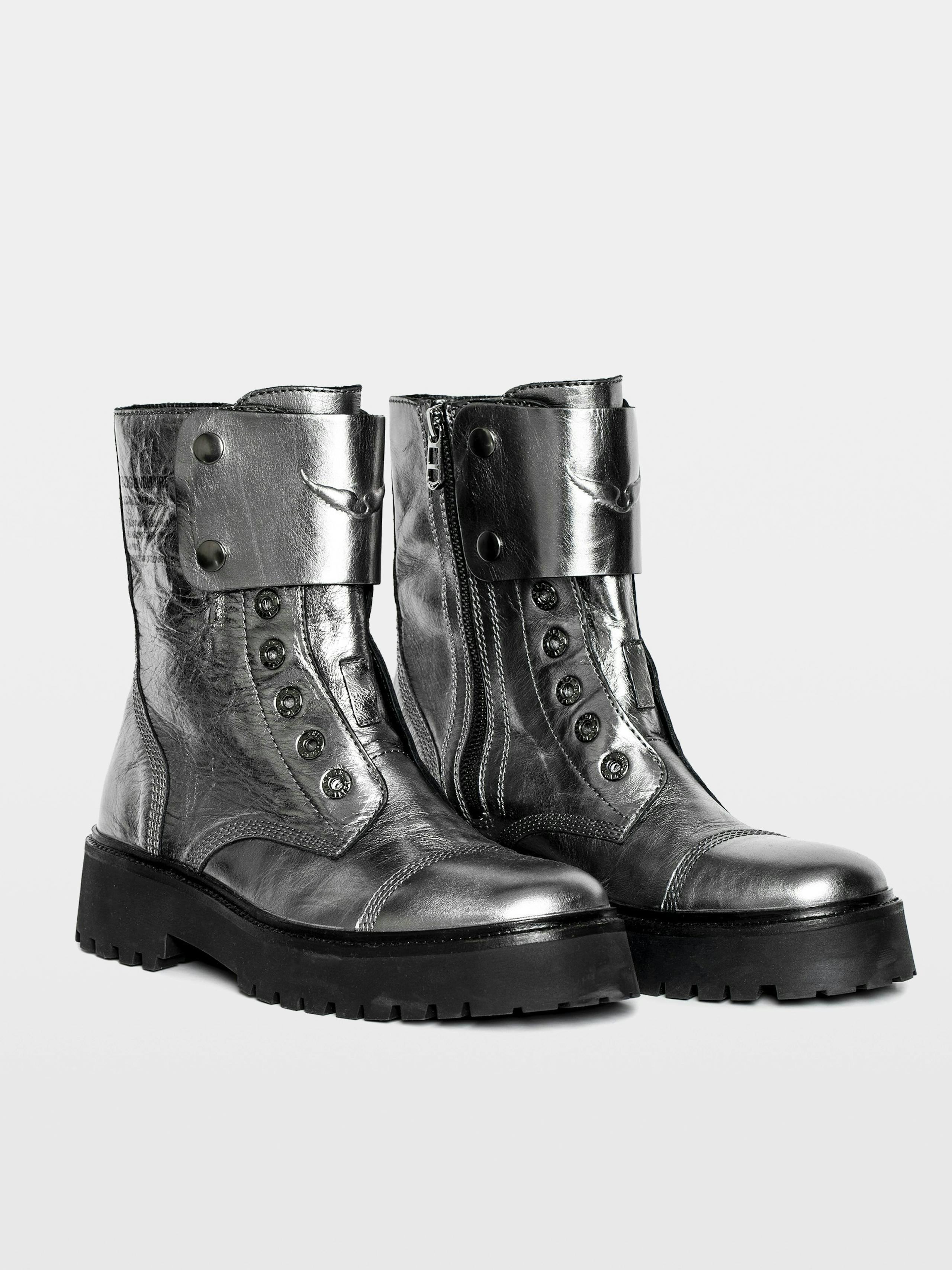Joe Fast Vintage Metal Ankle Boots 3