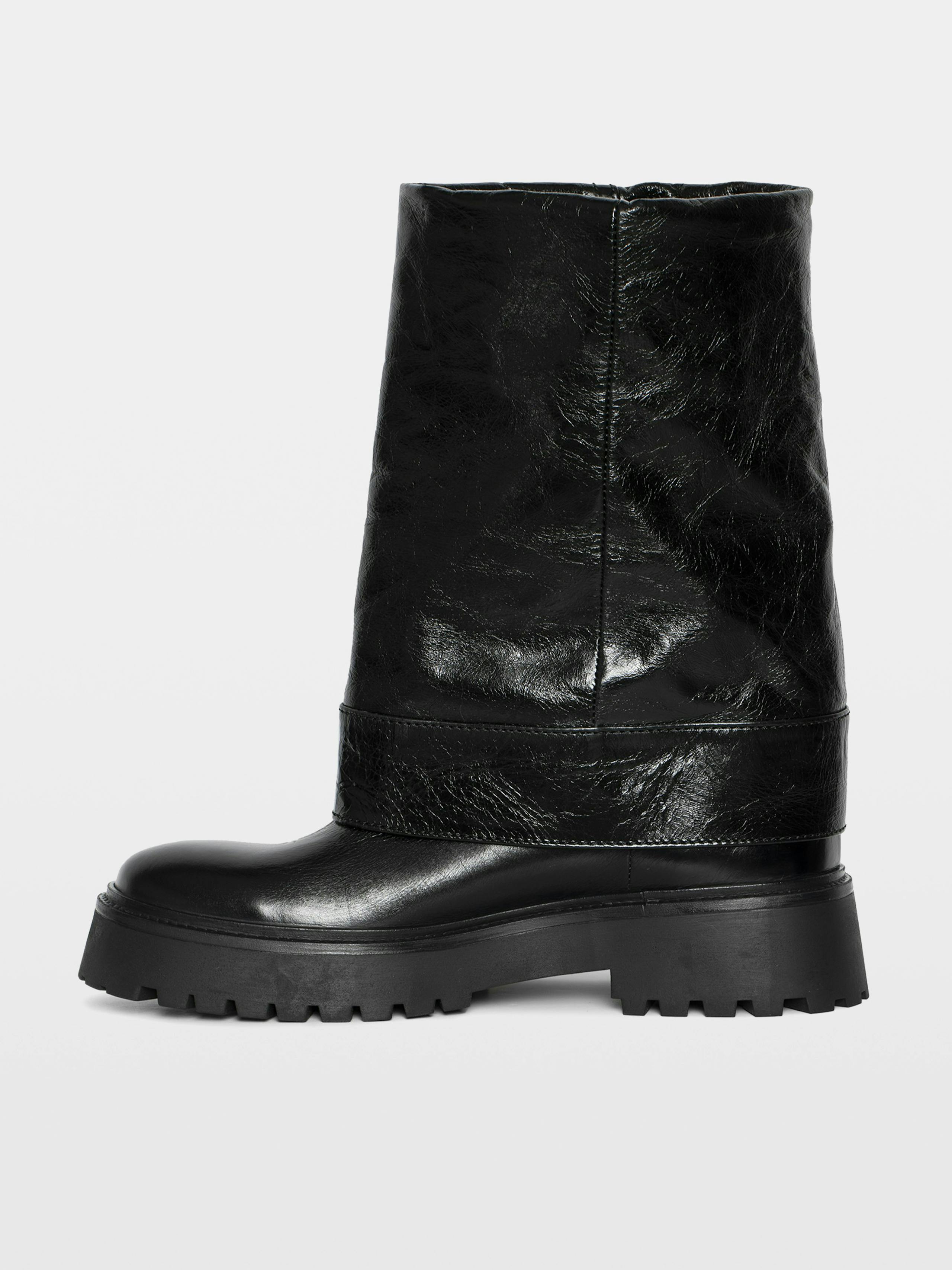 Angie Vintage Black Leather Boots 2