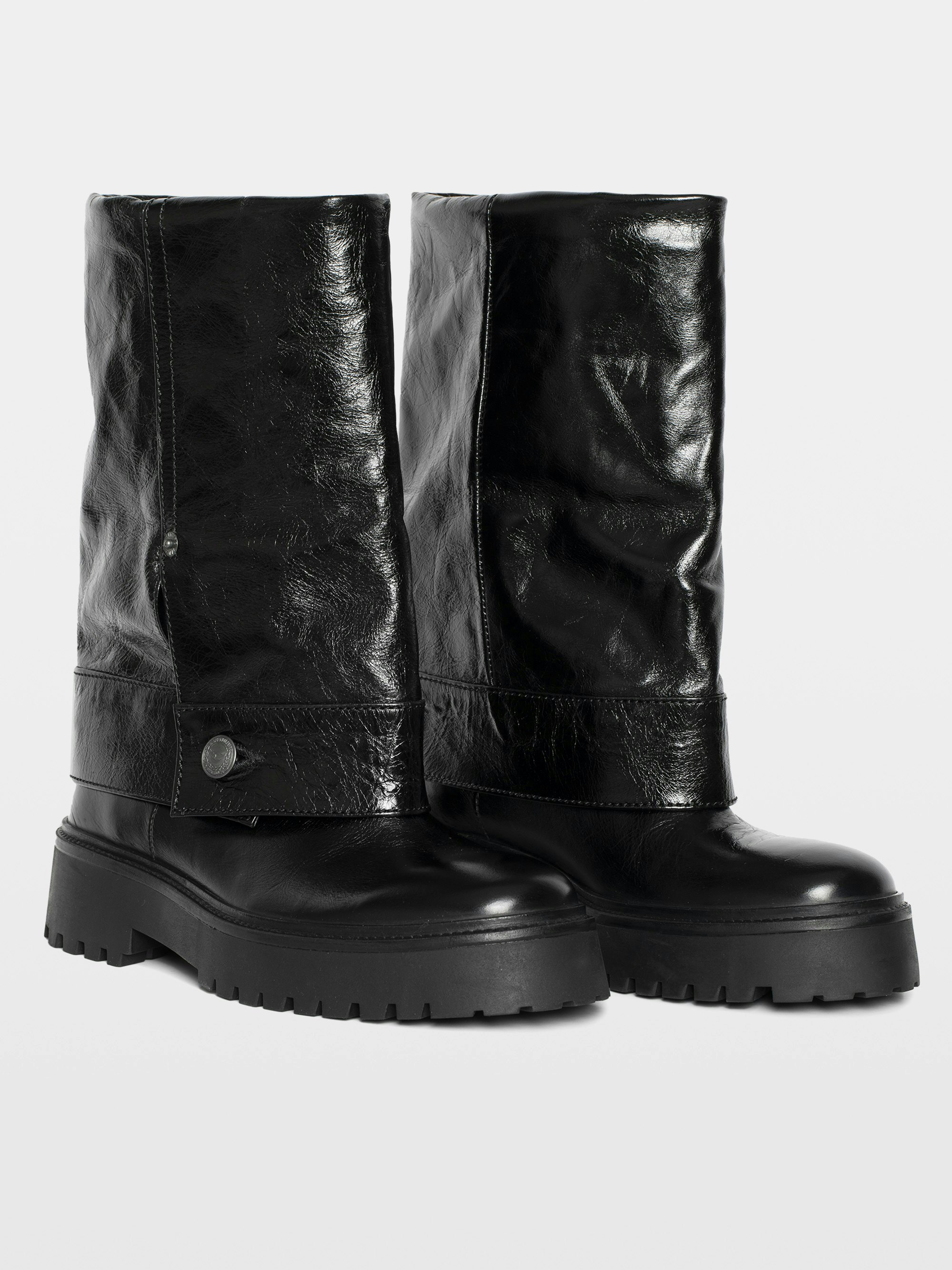 Bottes Angie Sleeve Vintage Patent 3