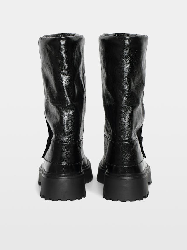 Angie Vintage Black Leather Boots