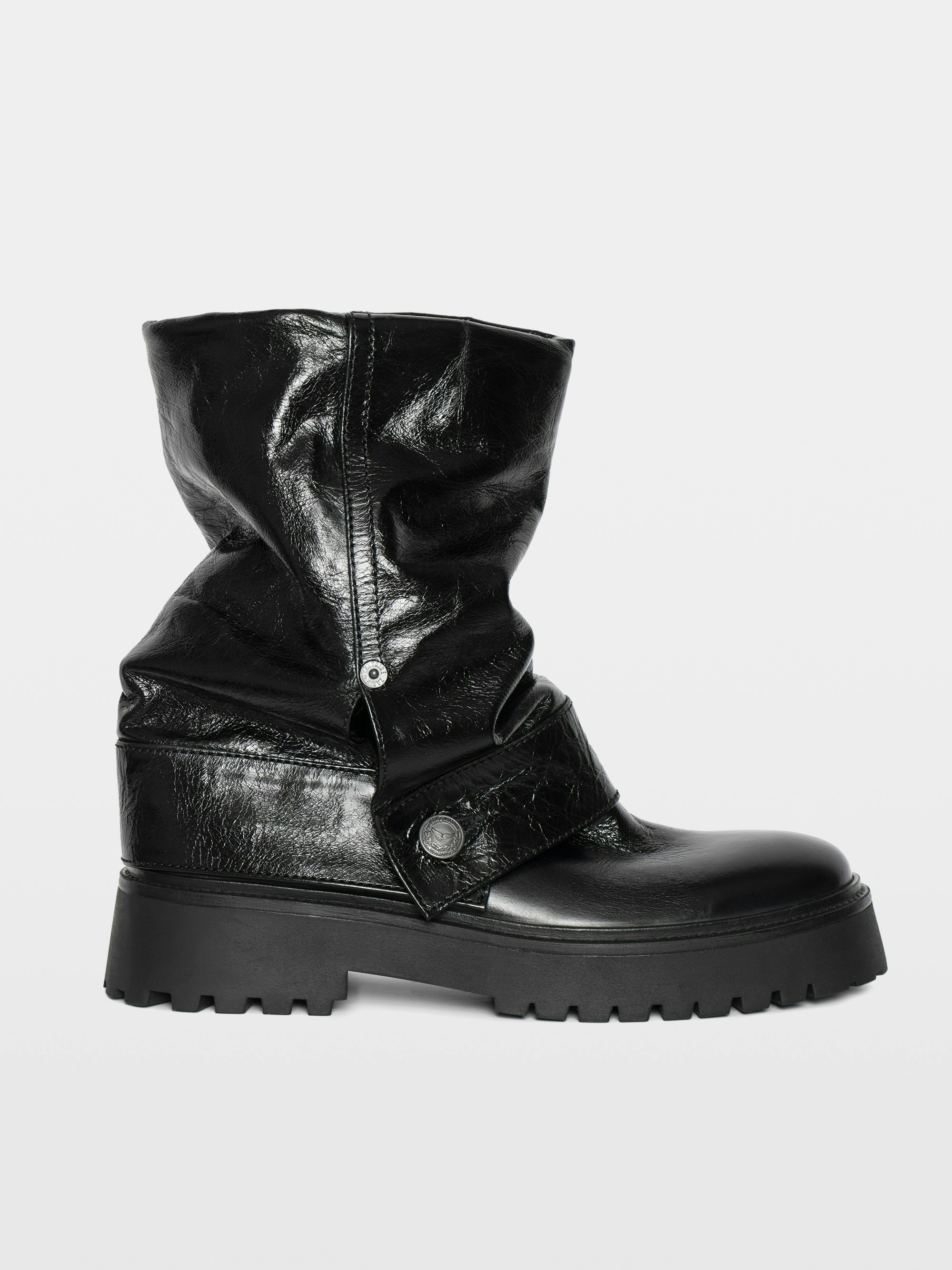 Bottes Angie Sleeve Vintage Patent 6