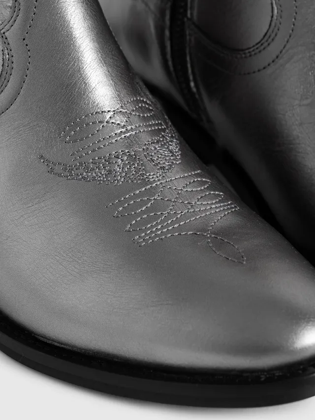 Tex Low Vintage Metal Ankle Boots