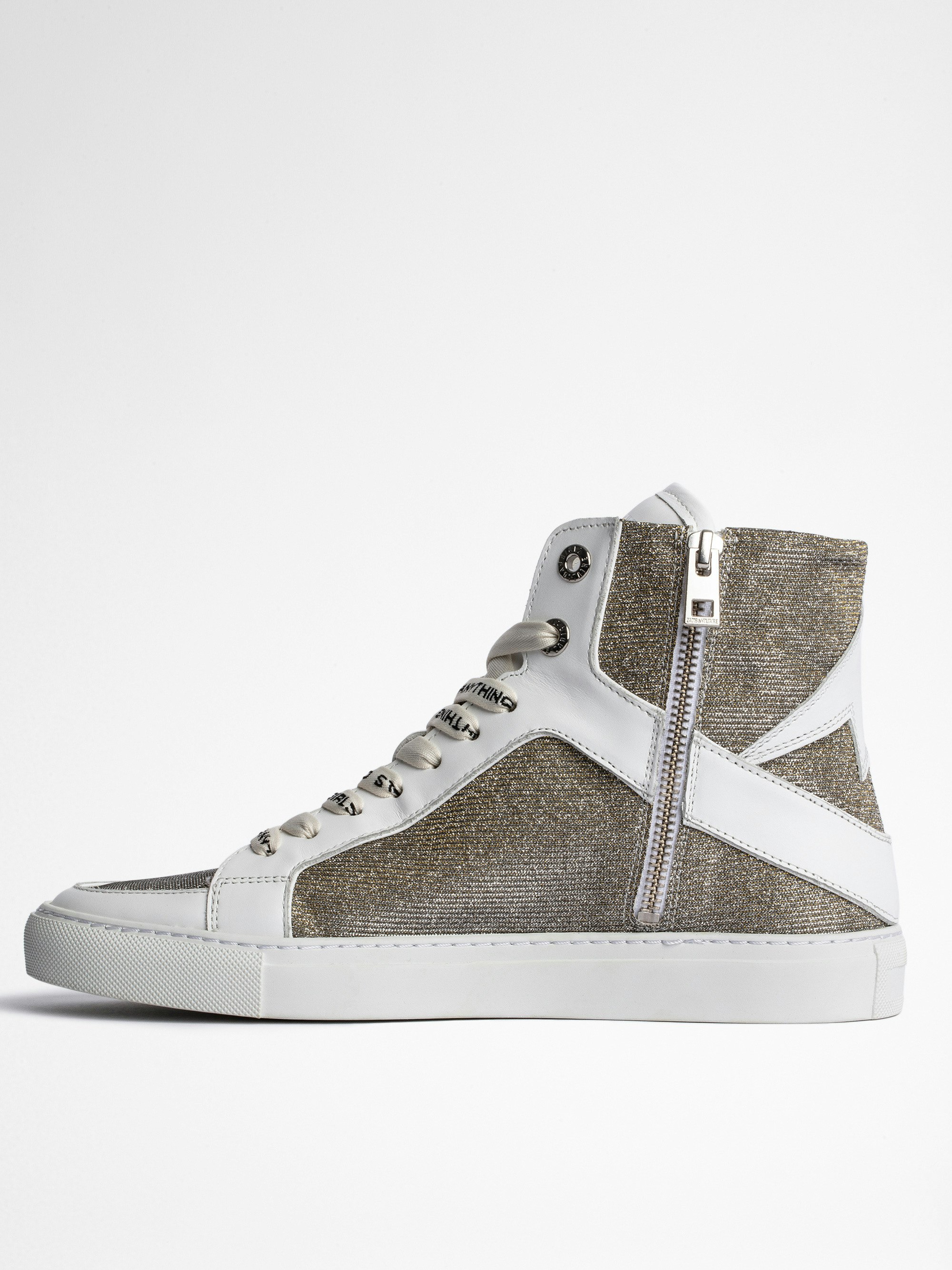 ZV1747 High Flash Silver High-Top Sneakers | Zadig&Voltaire