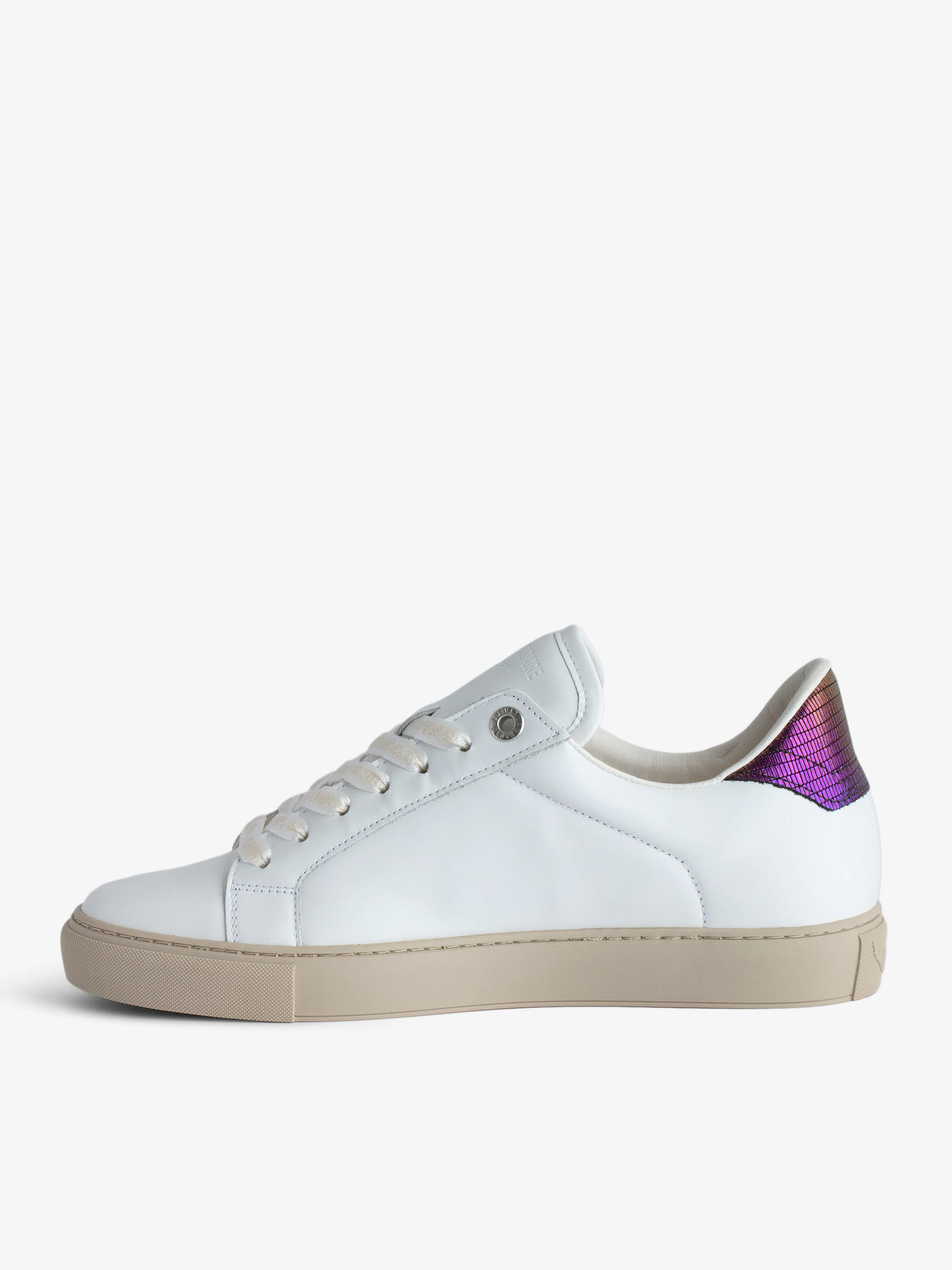 ZV1747 La Flash Embossed Metallic Low-Top Trainers 2