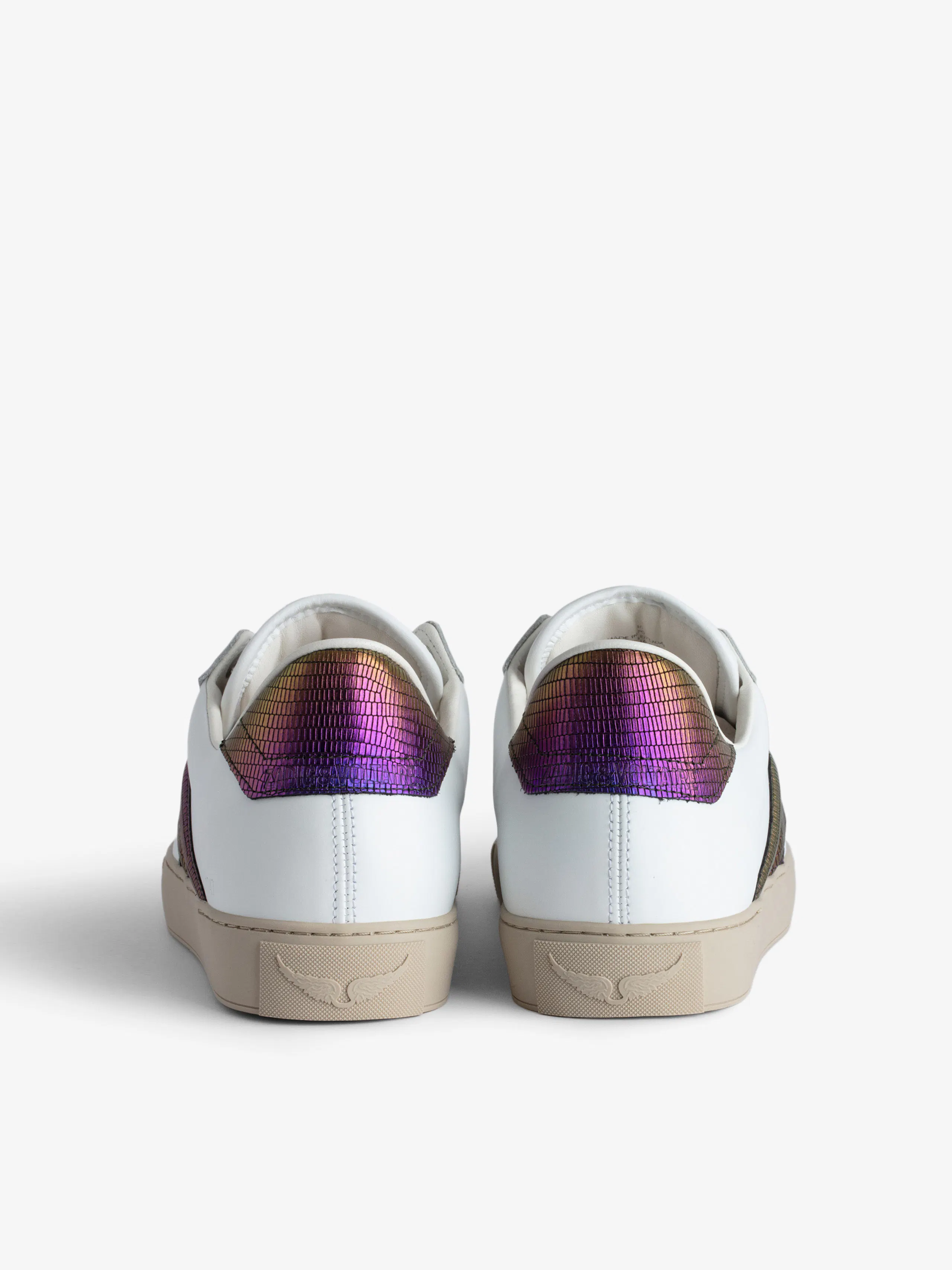 ZV1747 La Flash Embossed Metallic Low-Top Trainers 4