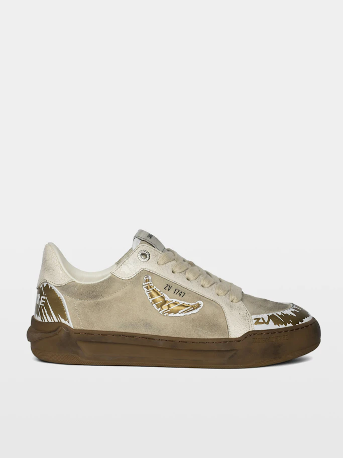 Zadig & Voltaire Basses Fly Wings Cracked Sneakers