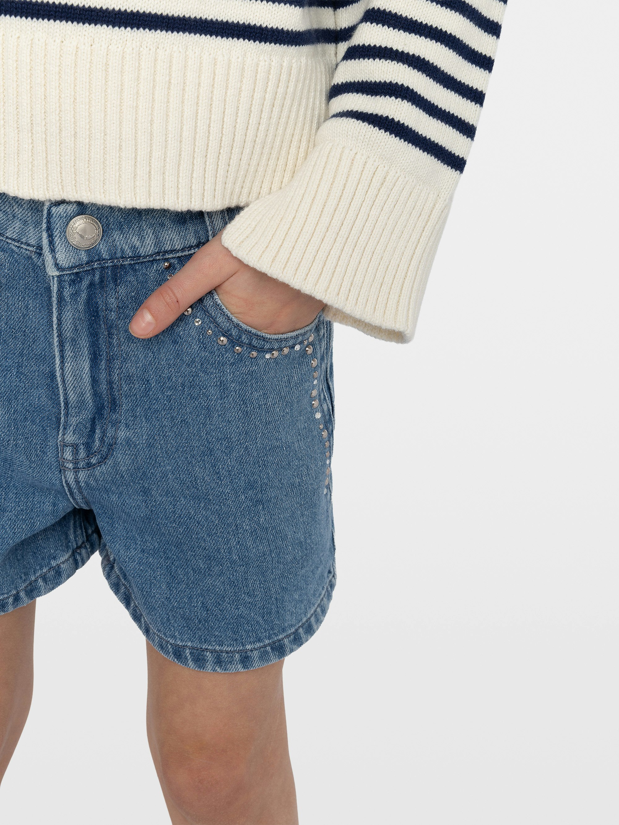 Short Elle Denim Fille