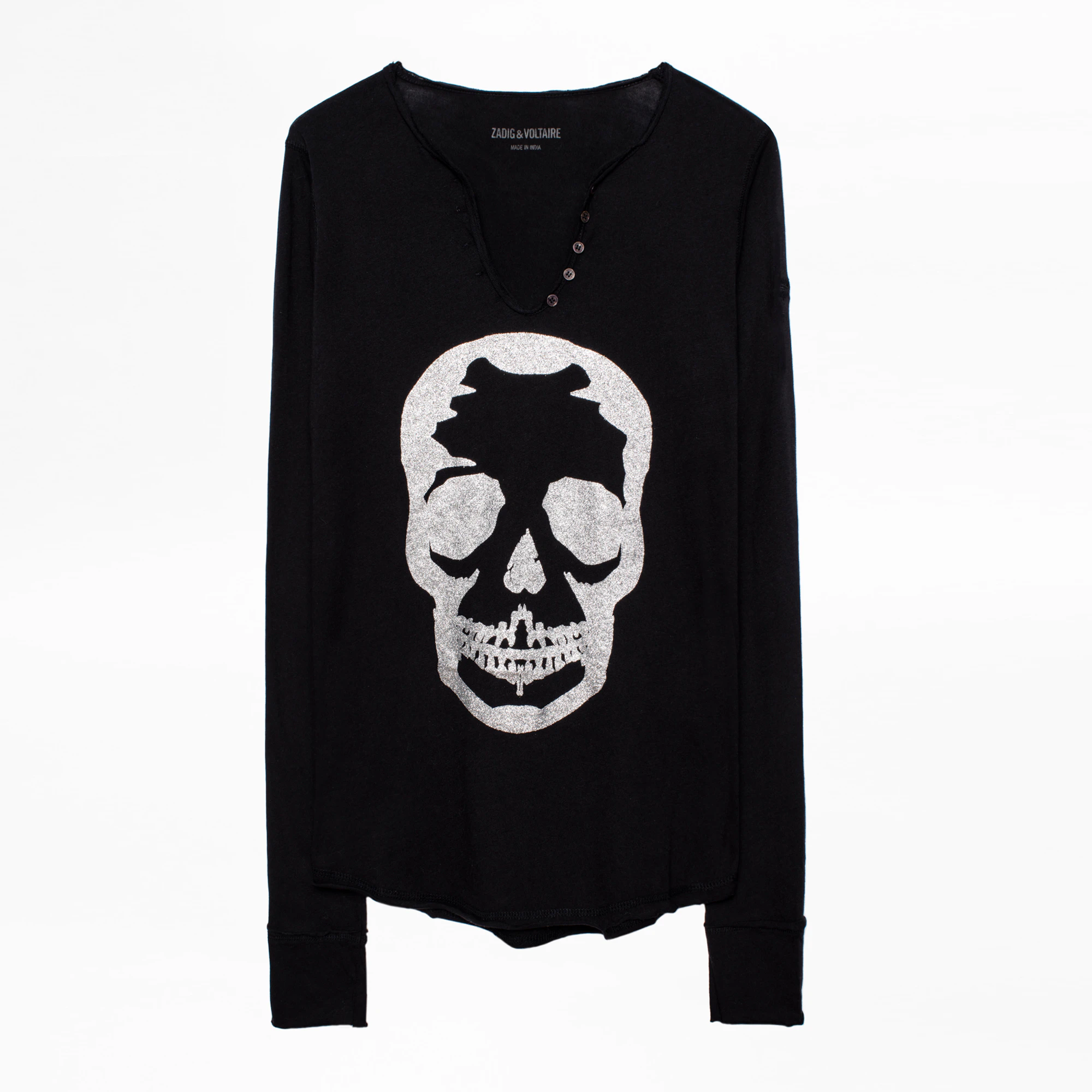 TUNISIEN ML METALLIC SKULL - t-shirt women's | Zadig&Voltaire