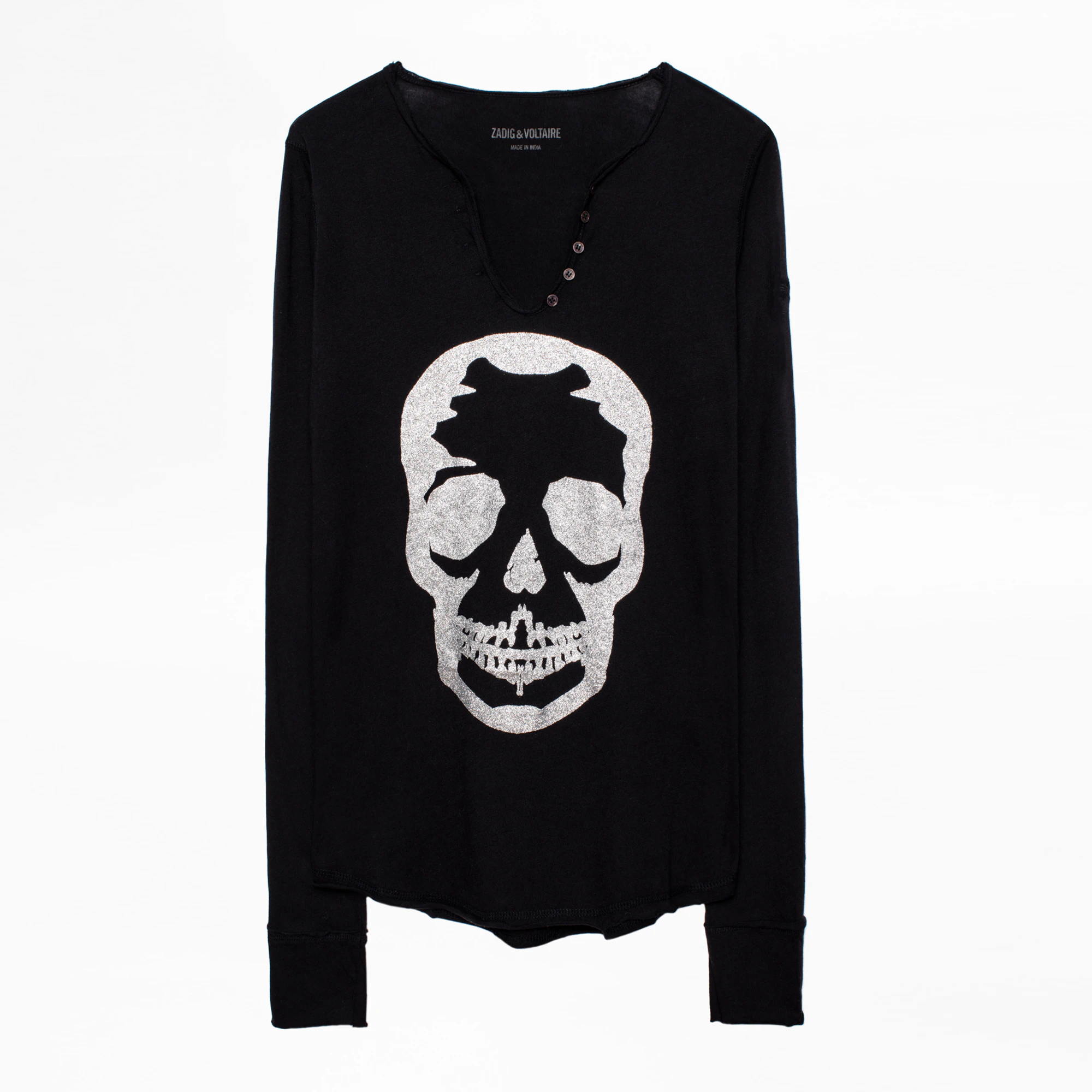ZADIG&VOLTAIRE 【美品】 TUNISIEN ML METALLIC SKULL - t-shirt women's | Zadig&Voltaire