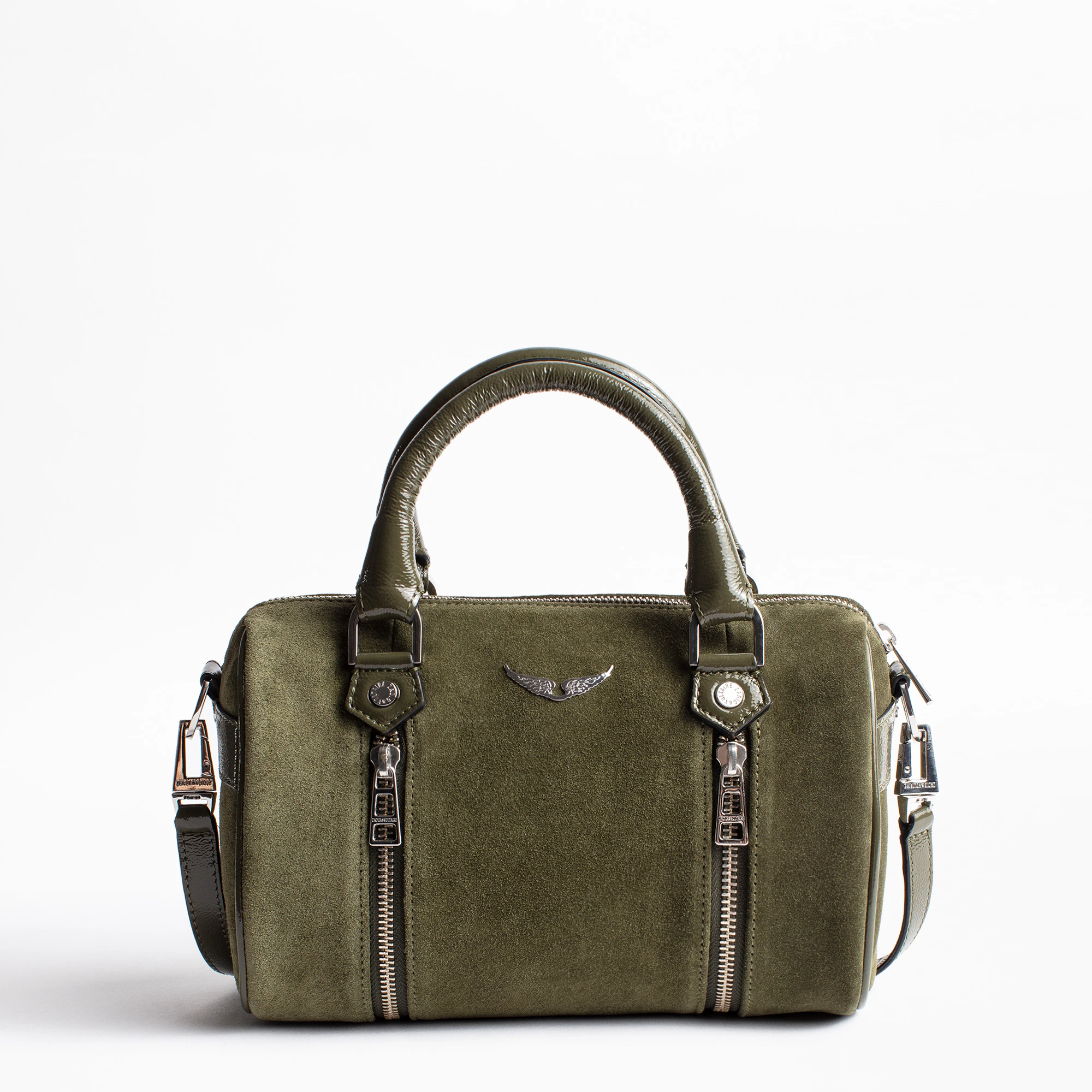 XS Sunny Suede Patent Bag bag kaki women | Zadig&Voltaire