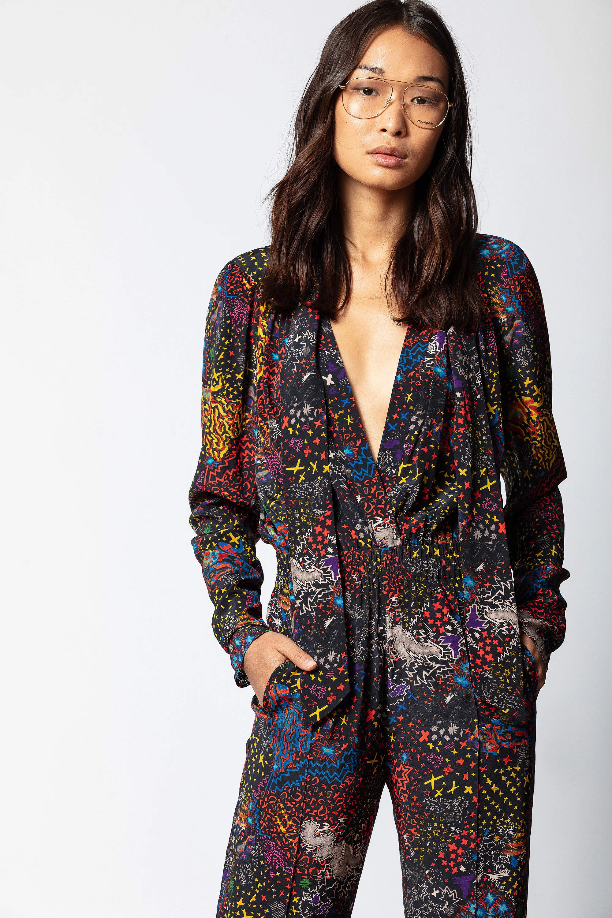 Captain Print Silk Jumpsuit thumbnail 2