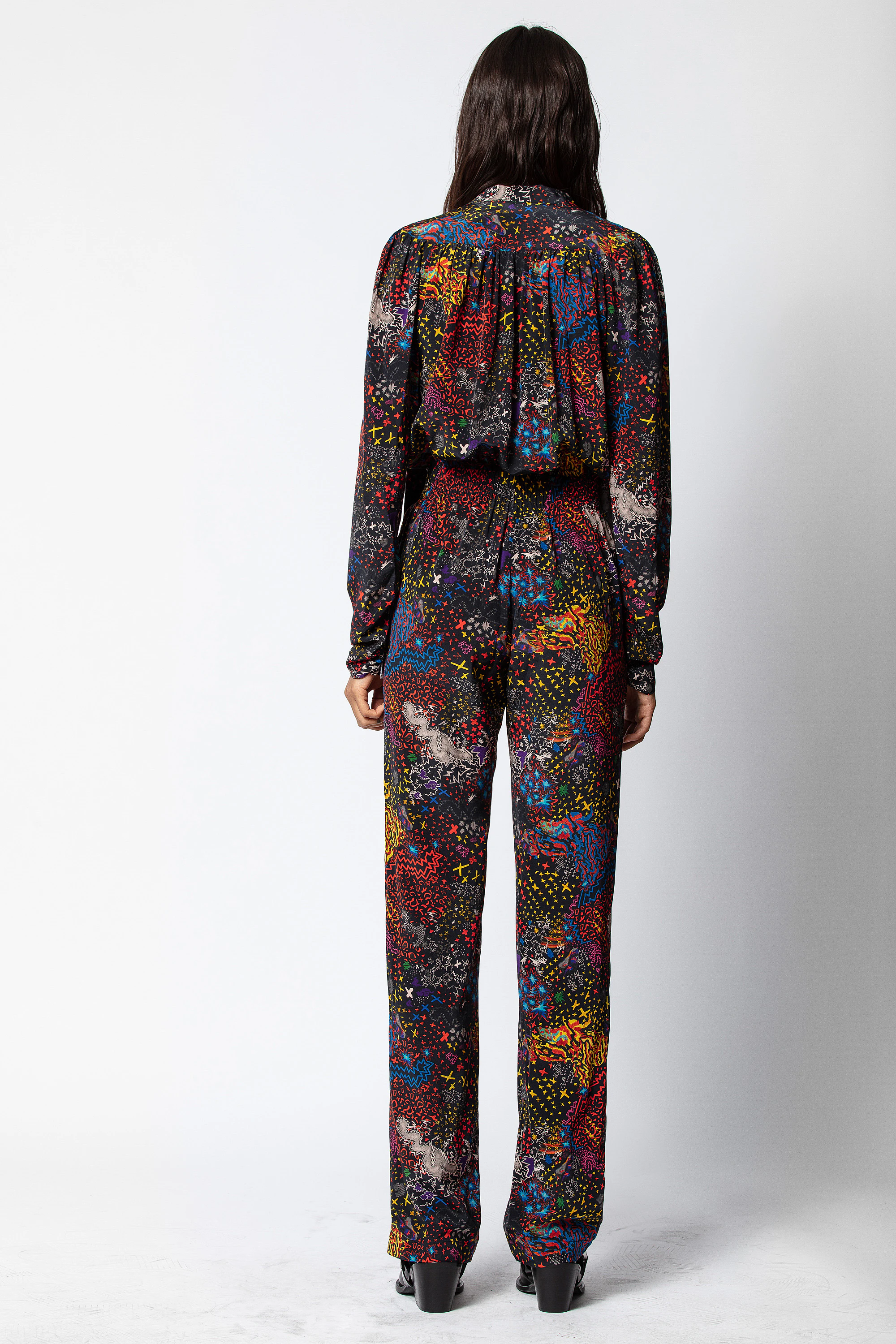 Captain Print Silk Jumpsuit thumbnail 3