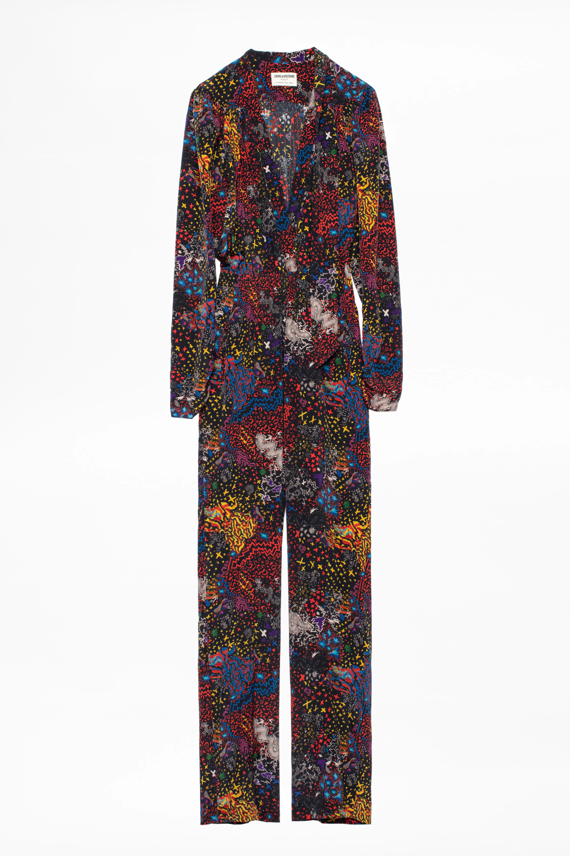 Captain Print Silk Jumpsuit thumbnail 5