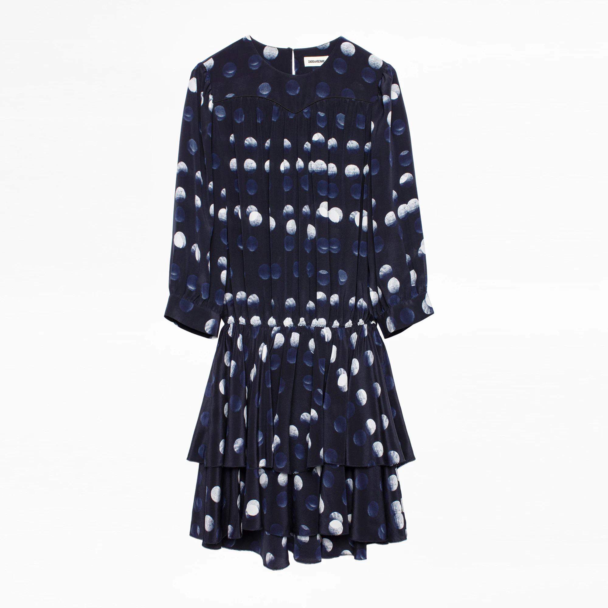 Rooka Dots Silk Dress dress navy women | Zadig&Voltaire