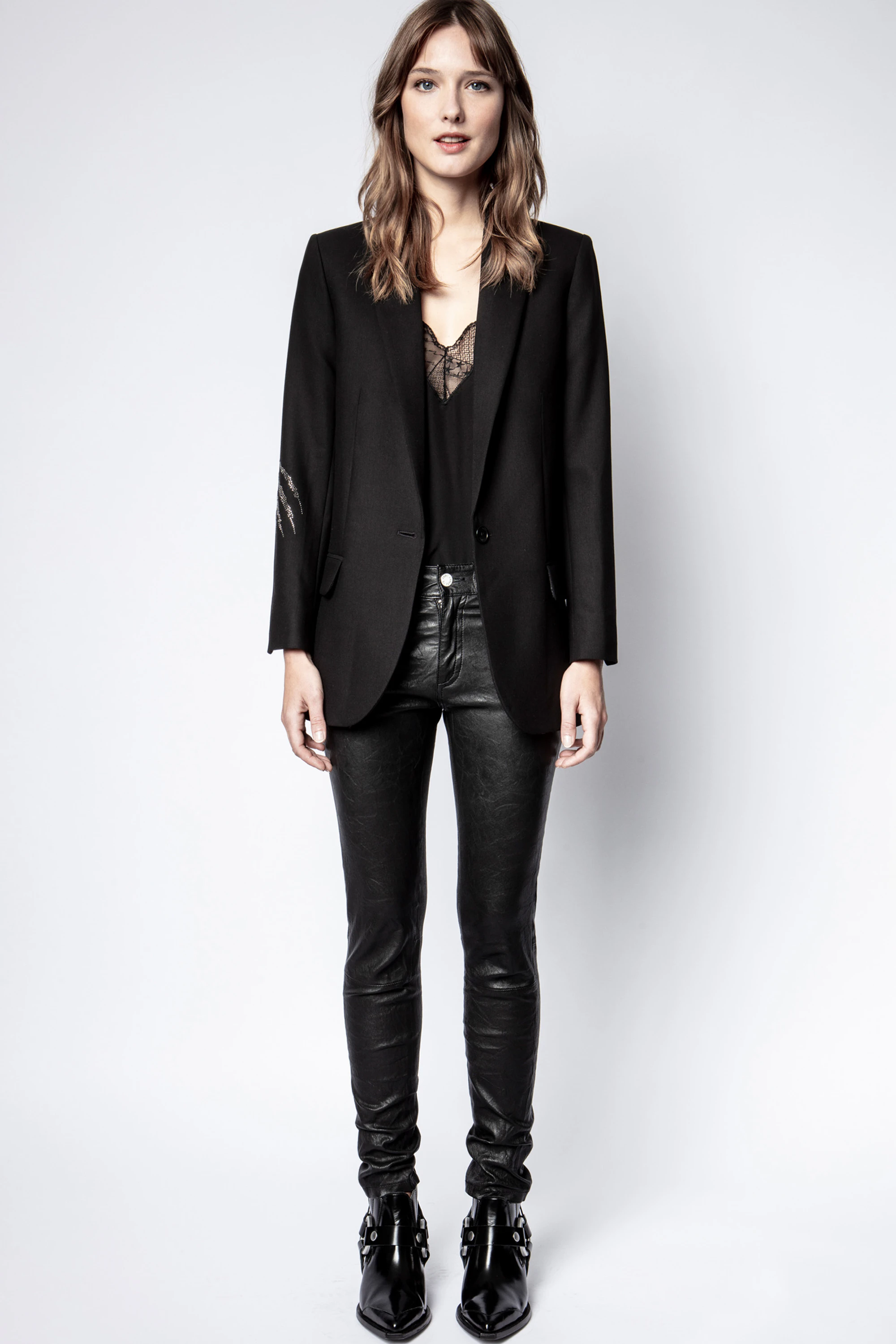 Viva Strass Panther Jacket blazer black women | Zadig&Voltaire