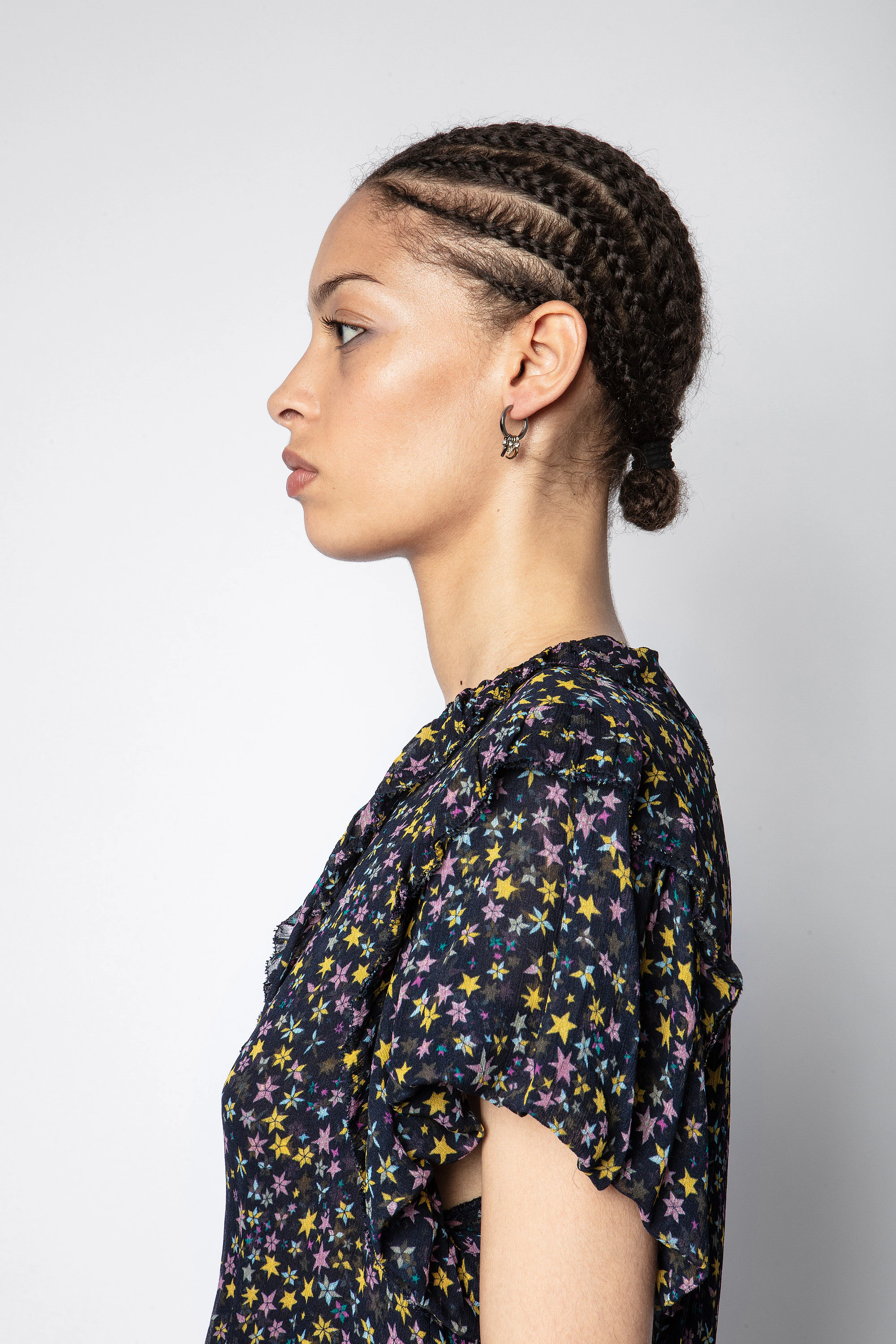 Rainy Crinkle Print Etoiles Dress thumbnail 3