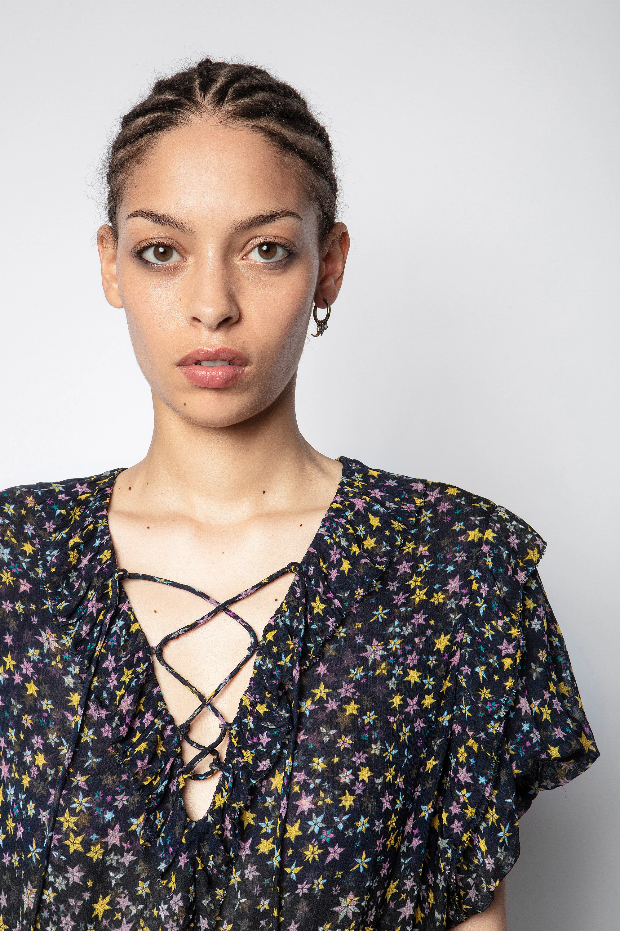 Rainy Crinkle Print Etoiles Dress thumbnail 4