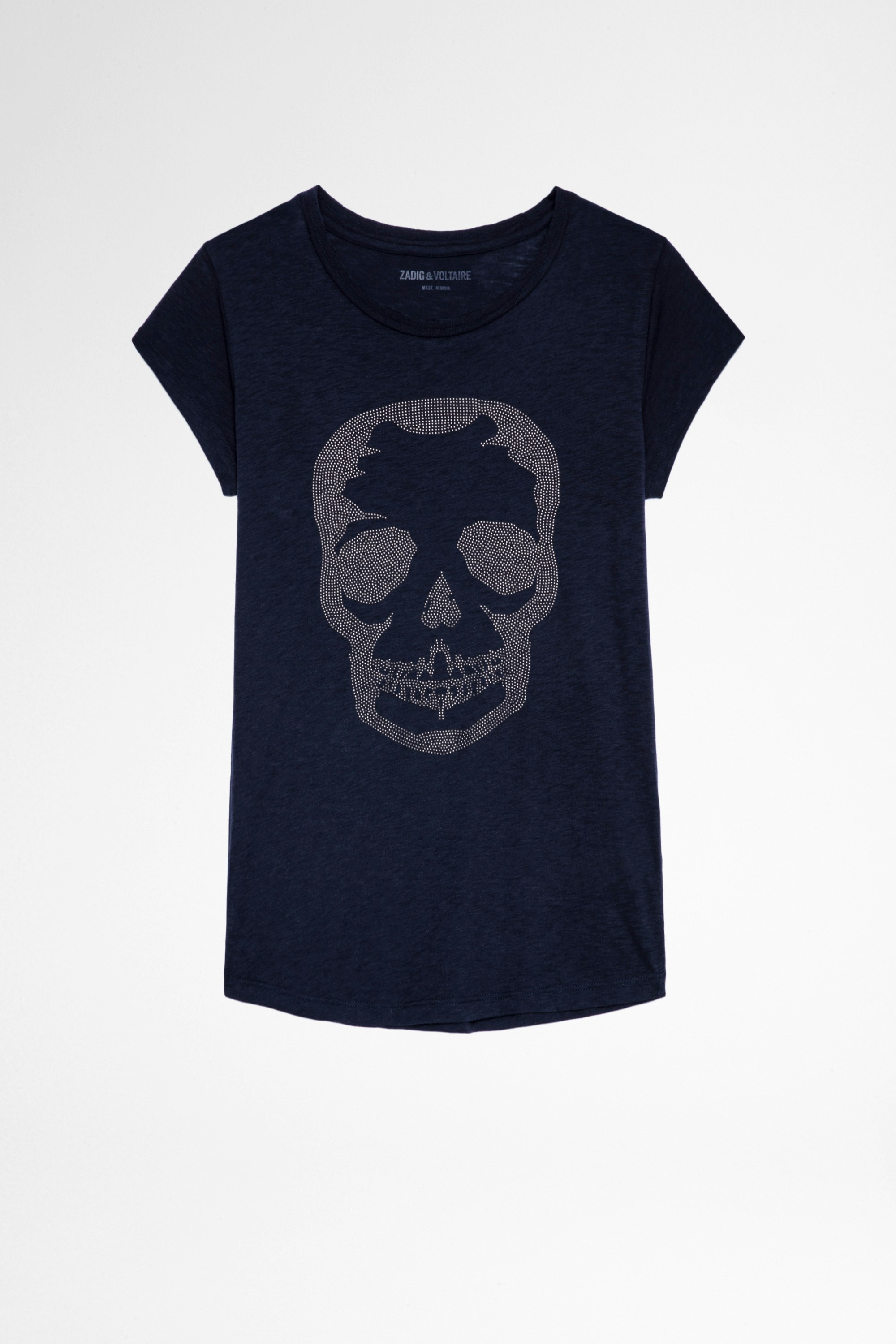 Studded Skull Skinny T-Shirt
