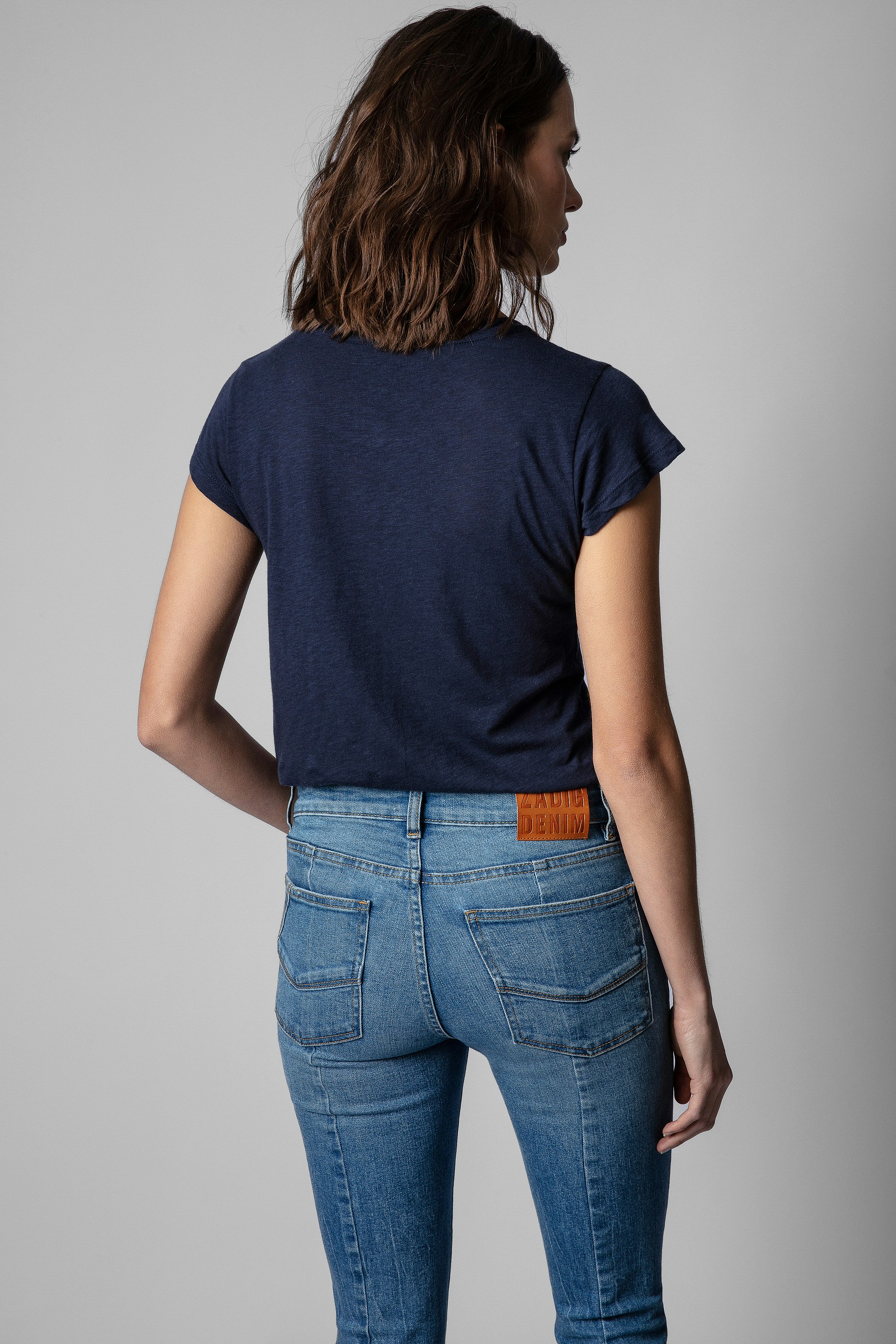 Studded Skull Skinny T-Shirt