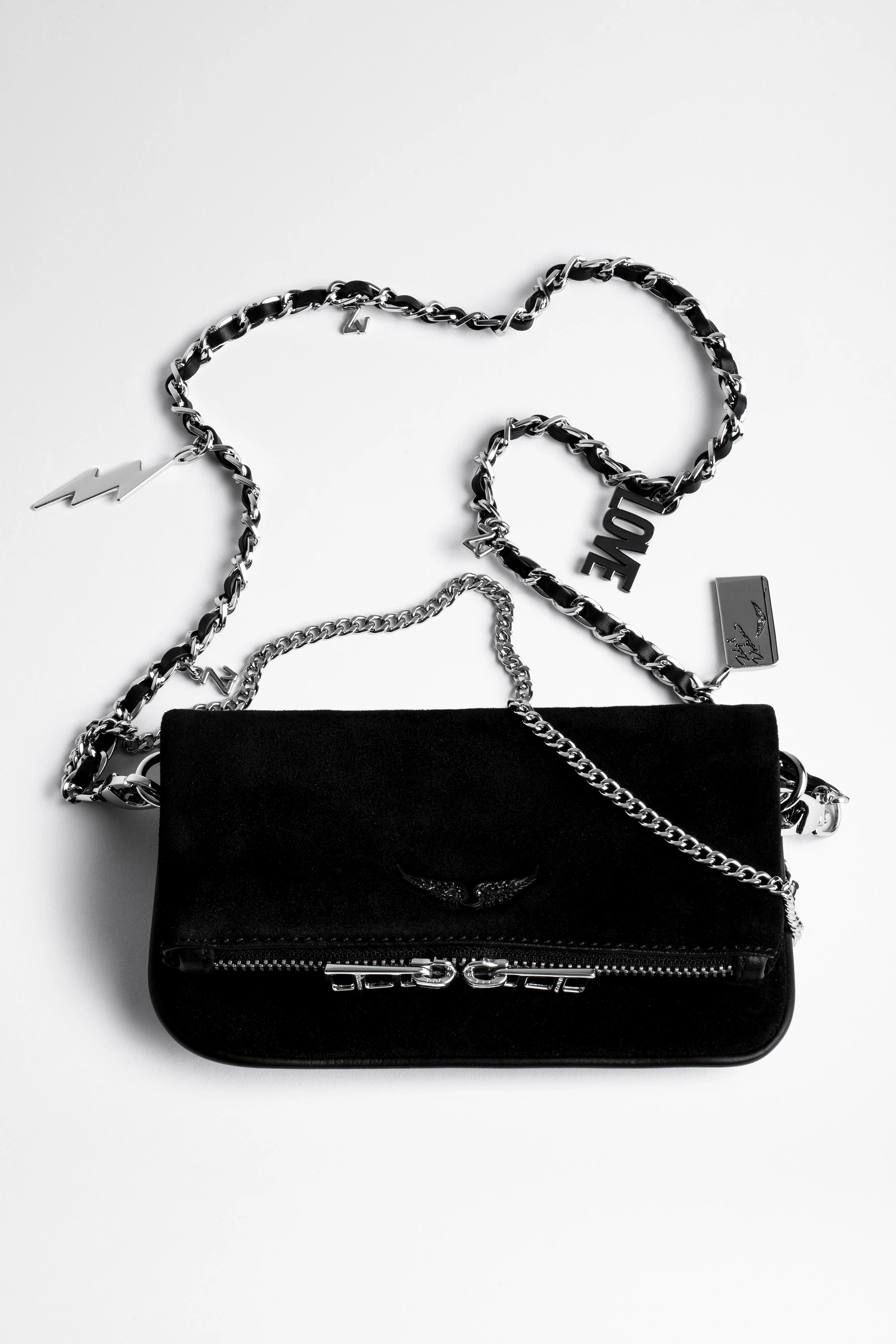 Bolso de mano Rock Nano Suede & Charms thumbnail 4