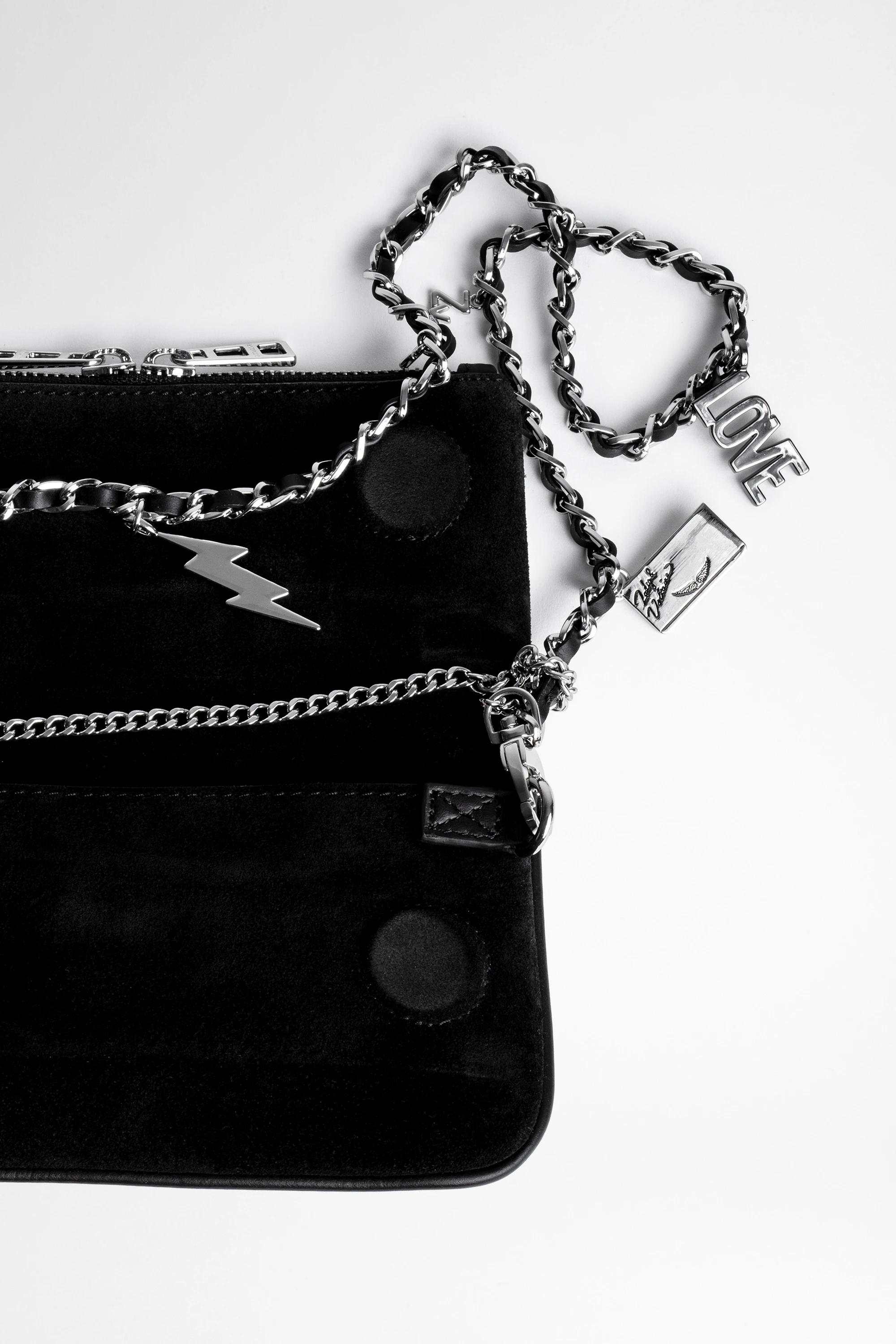 Bolso de mano Rock Nano Suede & Charms thumbnail 7