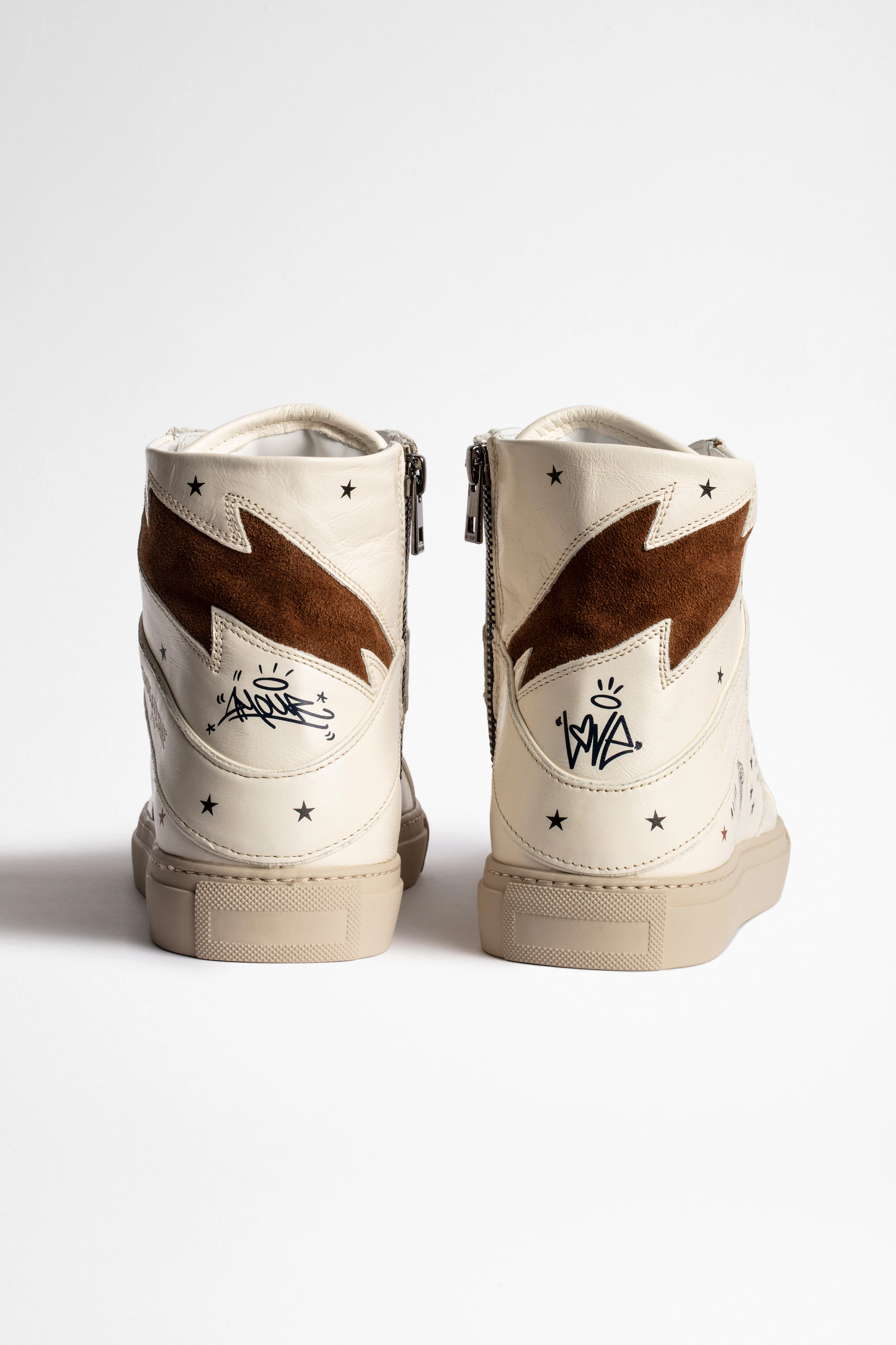 Sneakers Montantes Cuir High Flash ZV1747 thumbnail 4