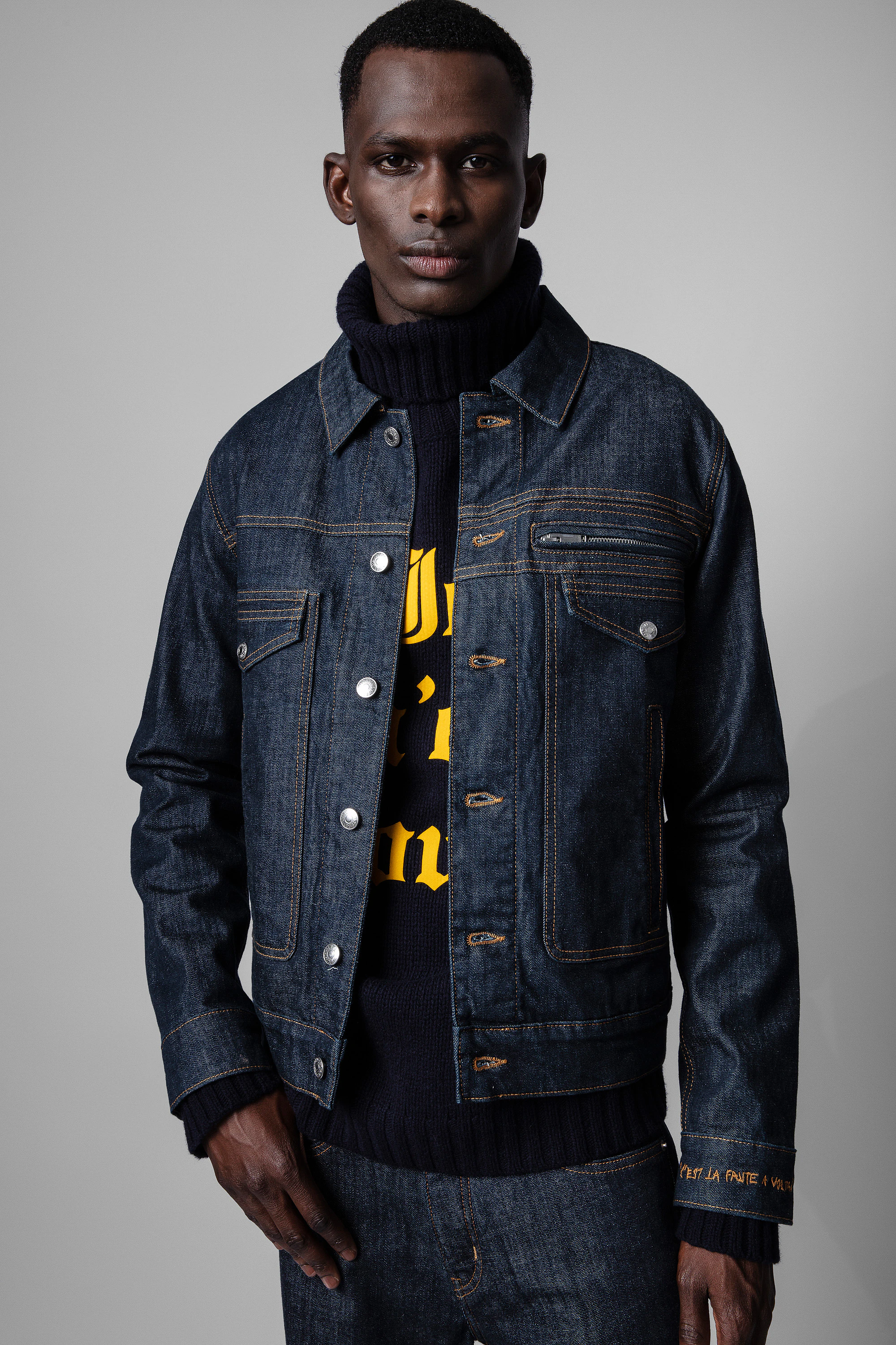 Base Jacket jacket navy men | Zadig&Voltaire