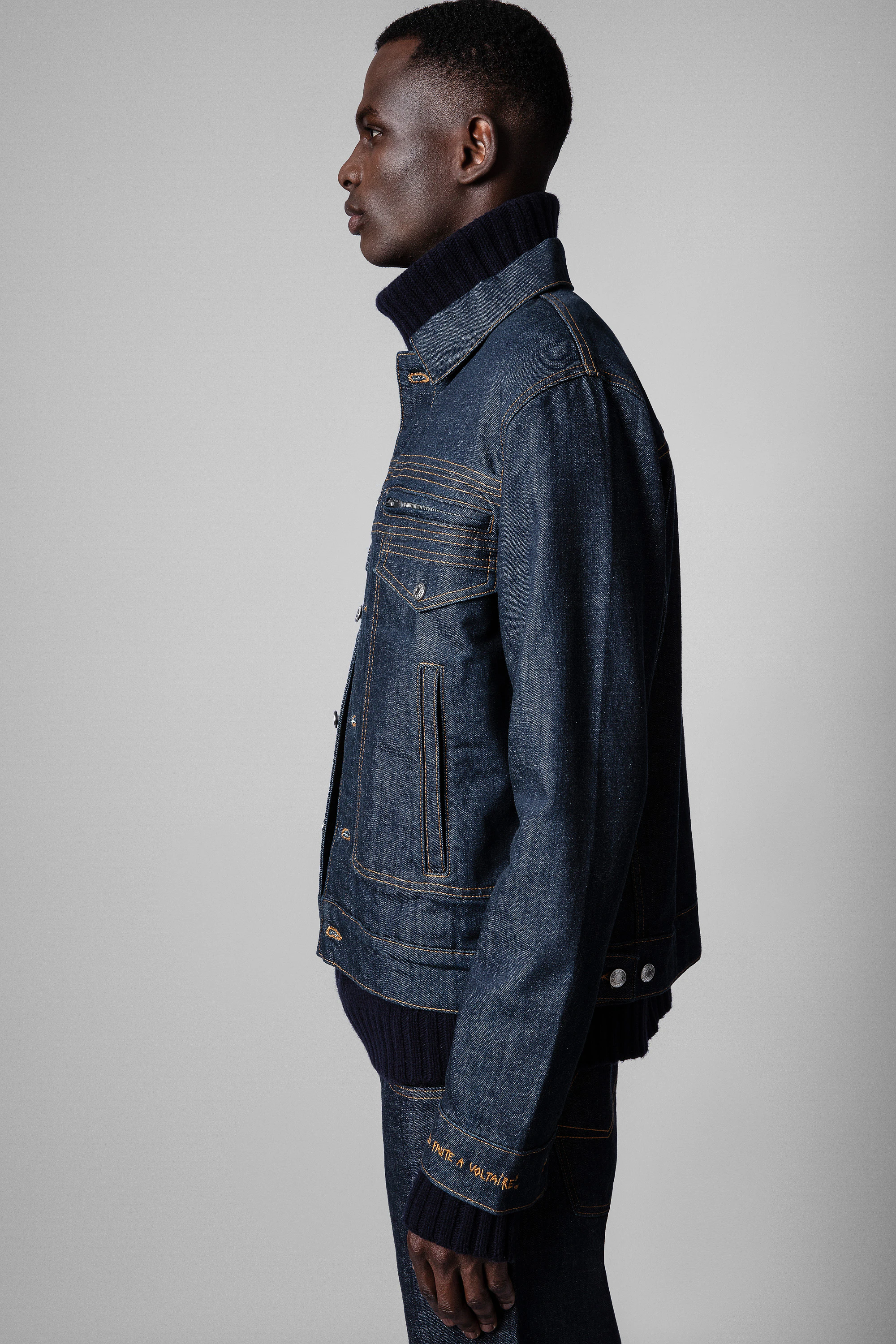 Base Jacket jacket navy men | Zadig&Voltaire