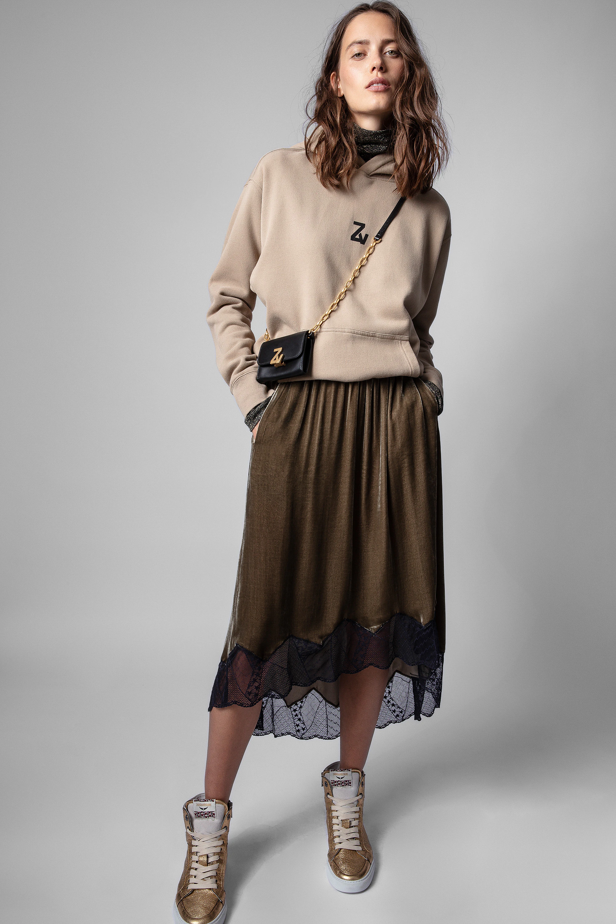 Joslin Velvet Skirt skirt green women | Zadig&Voltaire