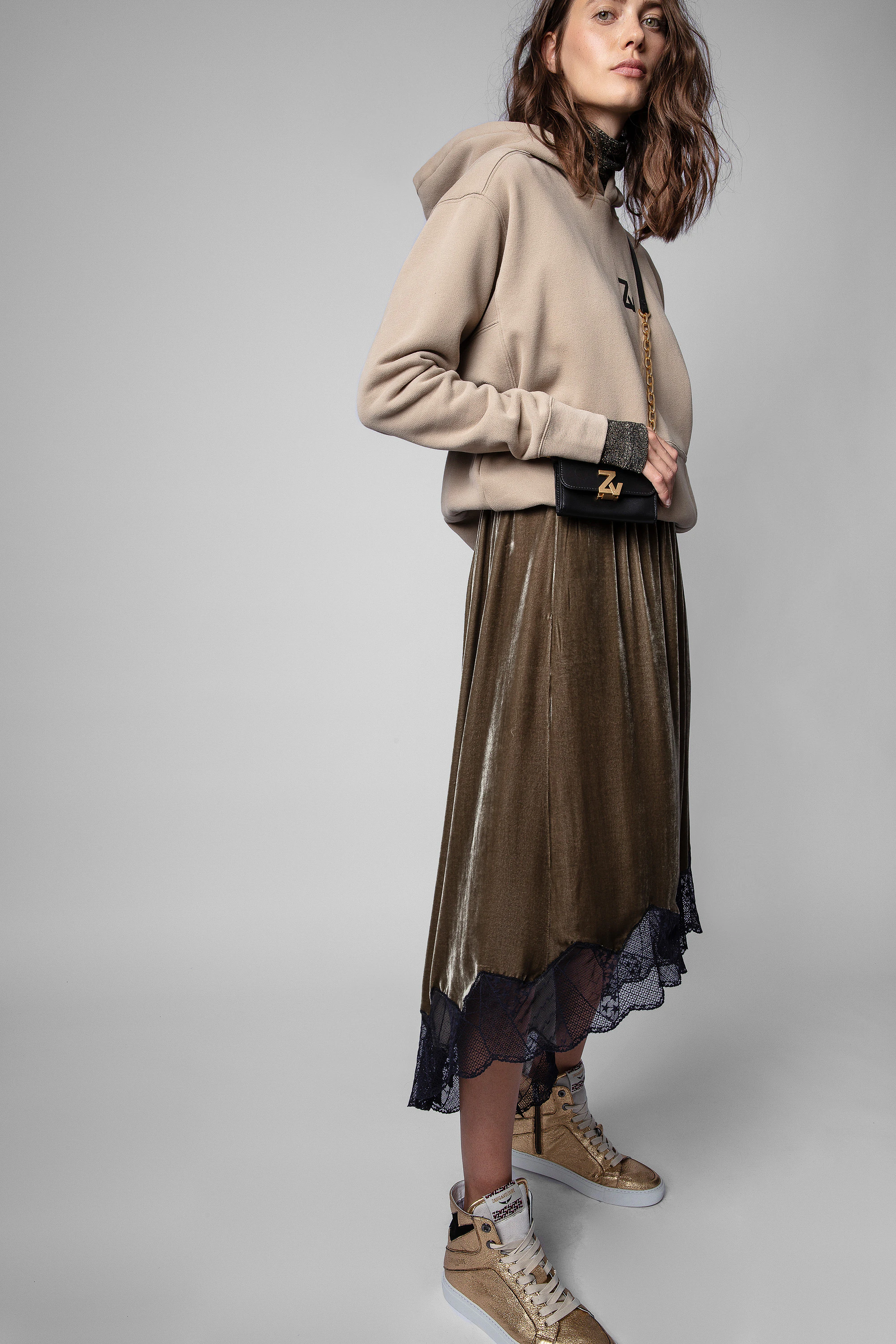 Joslin Velvet Skirt skirt green women | Zadig&Voltaire