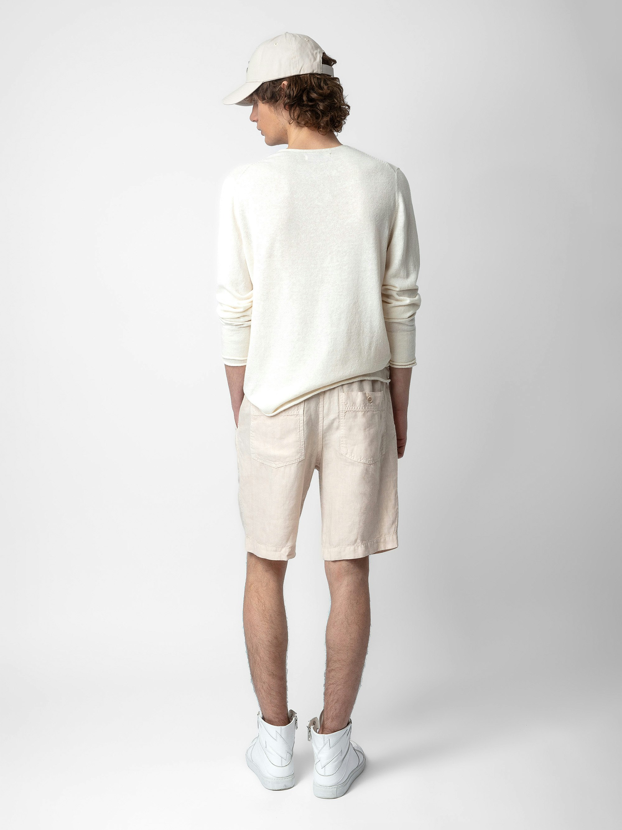Pixel Linen Bermuda Shorts 2