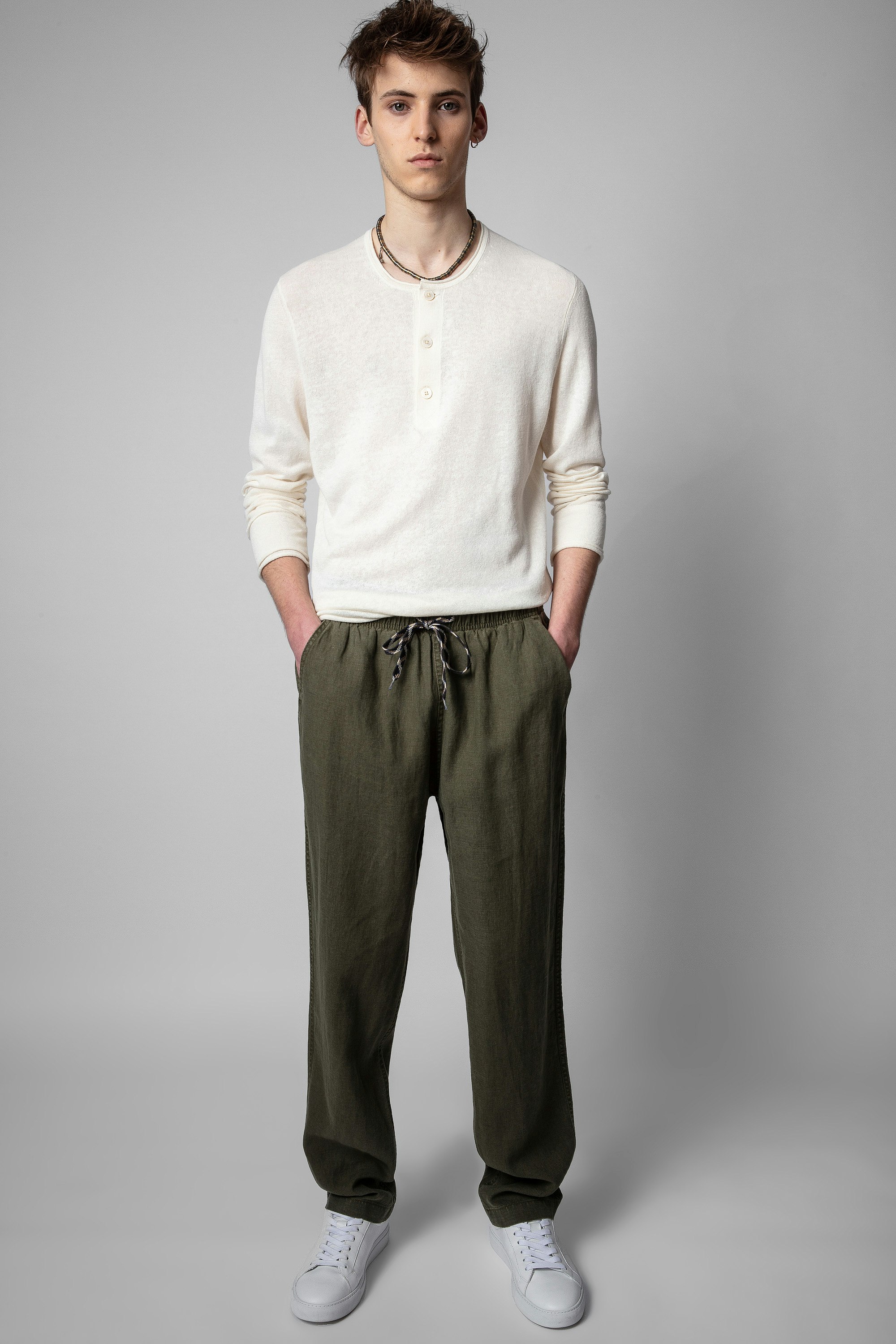 Linen Pixel Trousers