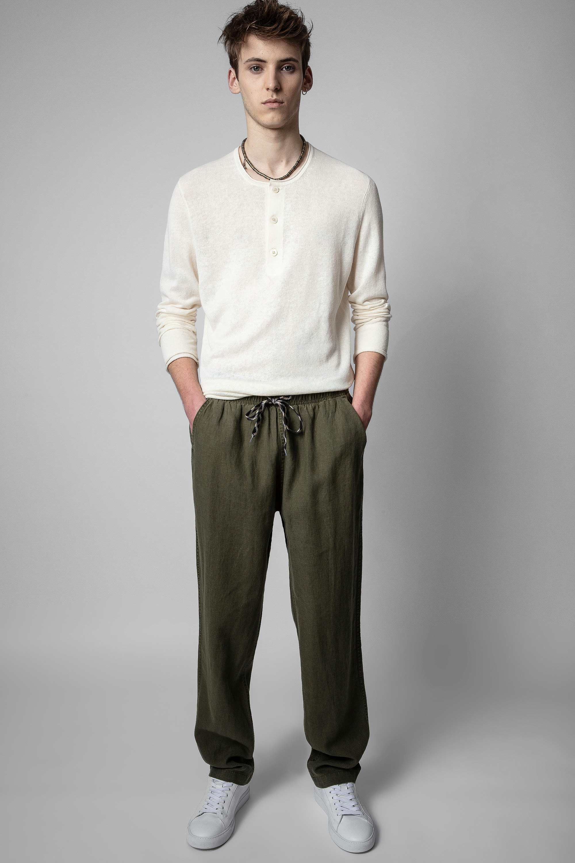 Linen Pixel Trousers