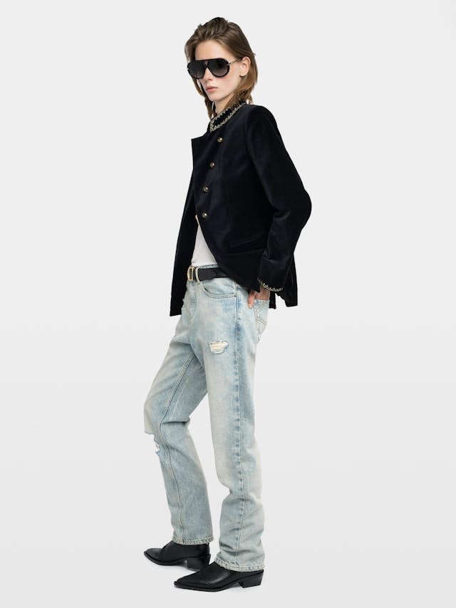 Verysa Velvet Blazer