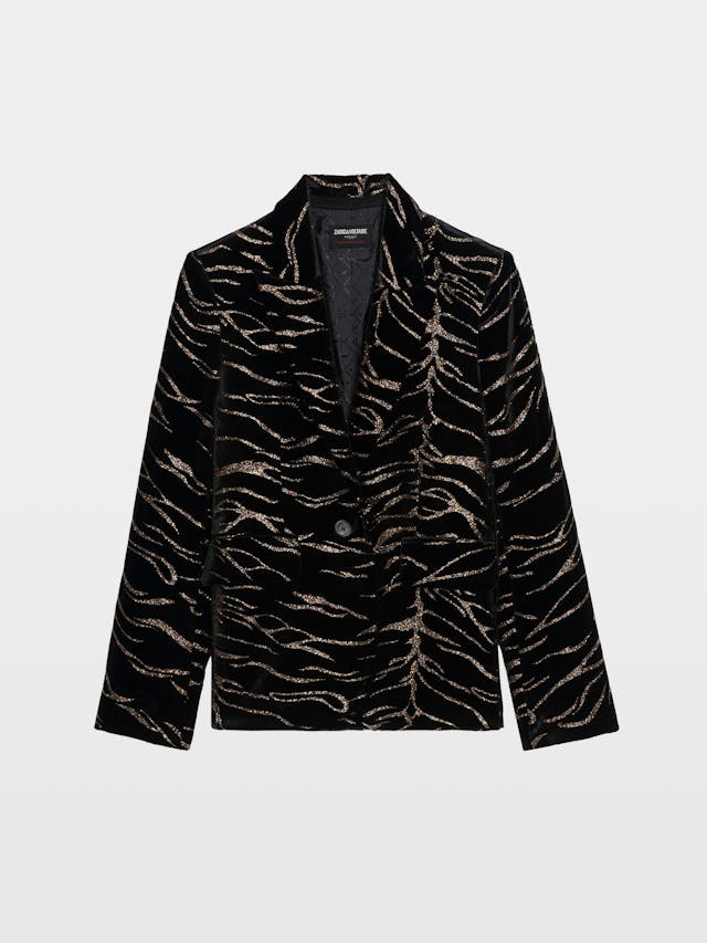 Vavy Sequin Velvet Blazer