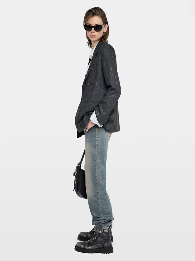 Vaska Pinstripe Blazer