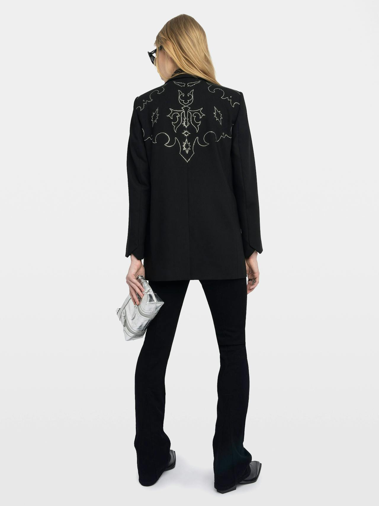 Viva Black Rhinestone Blazer