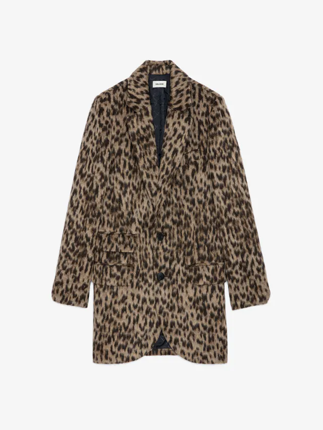 Manteau Violet Léopard
