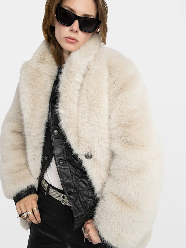 Fleur Faux Fur Coat