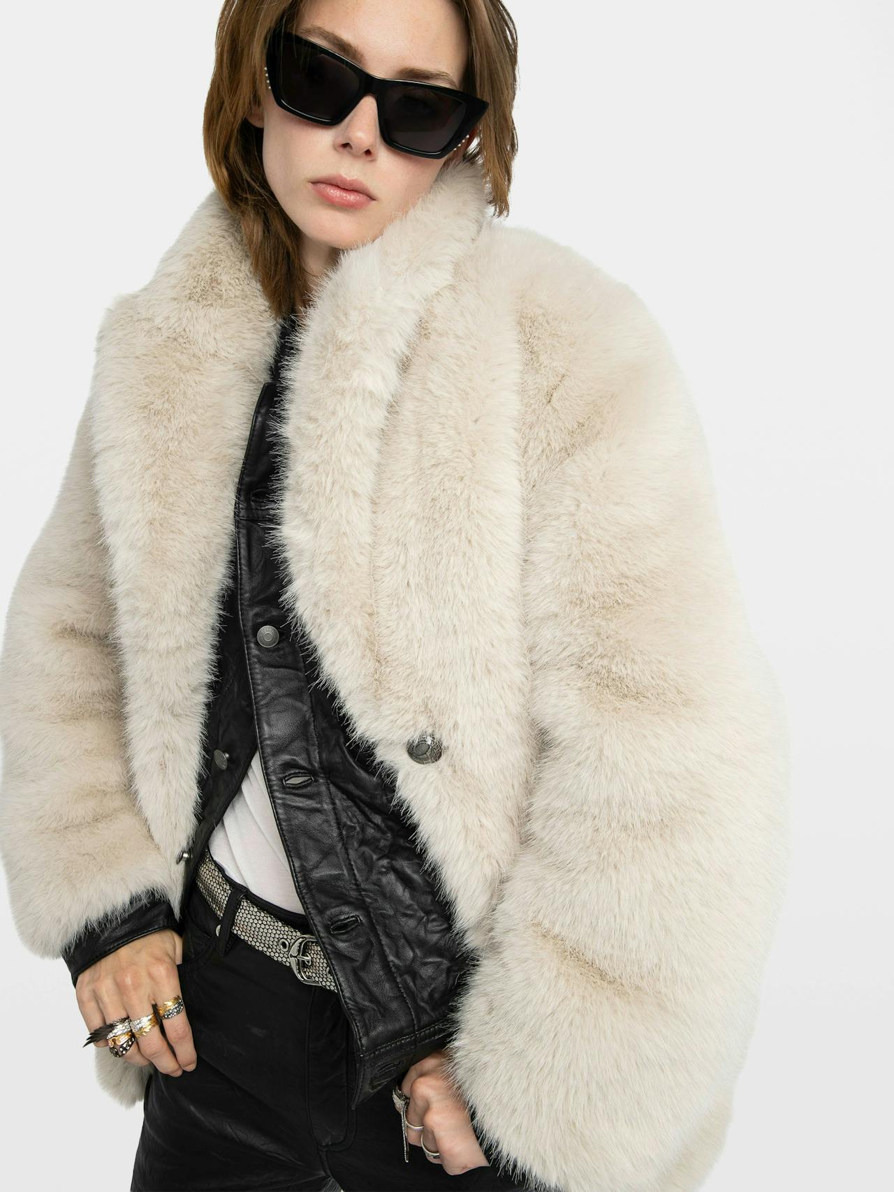 Fleur Faux Fur Coat