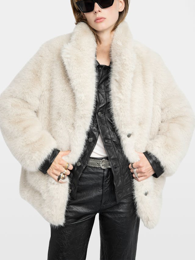 Fleur Faux Fur Coat