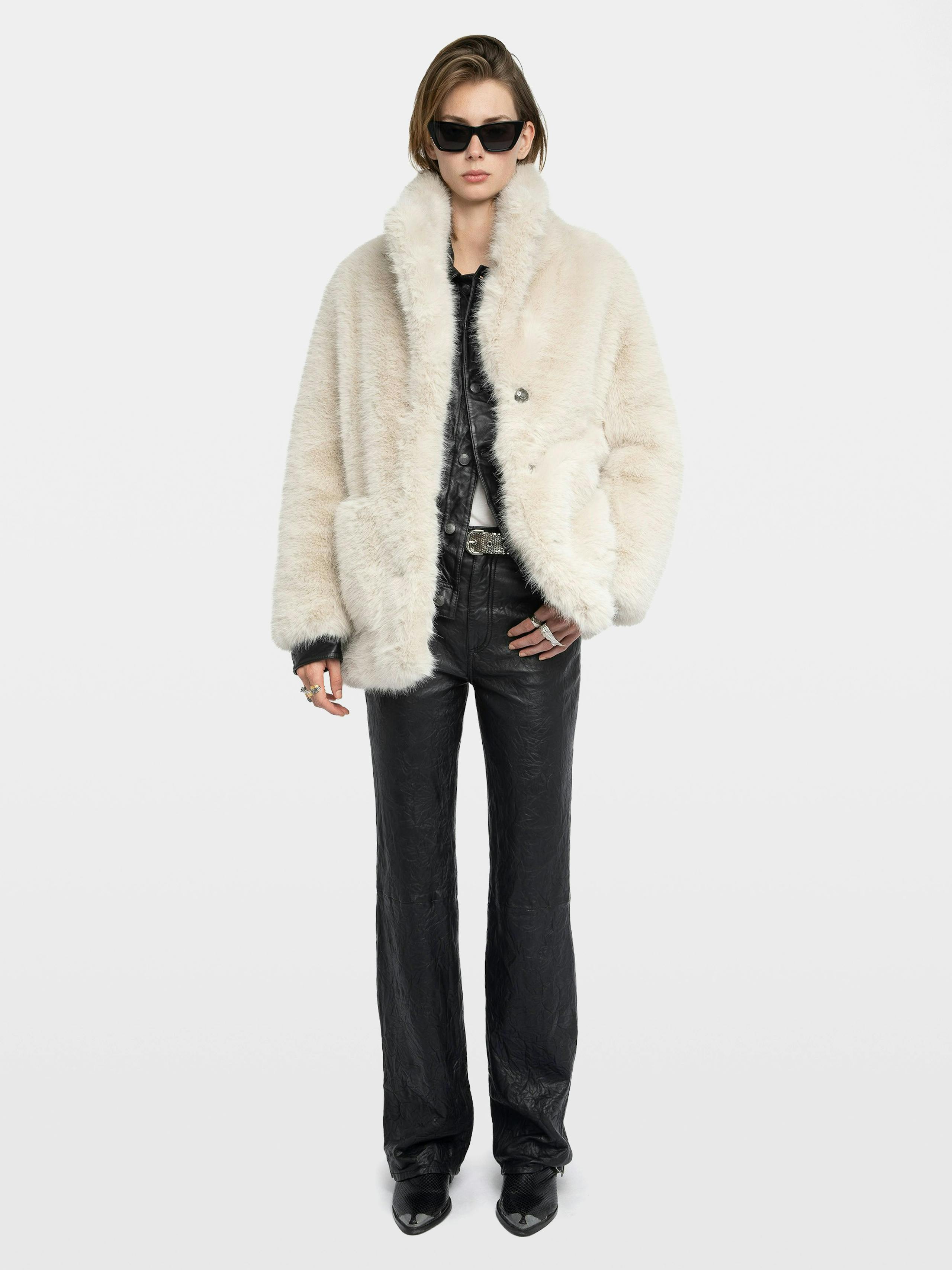 Fleur Faux Fur Coat 1