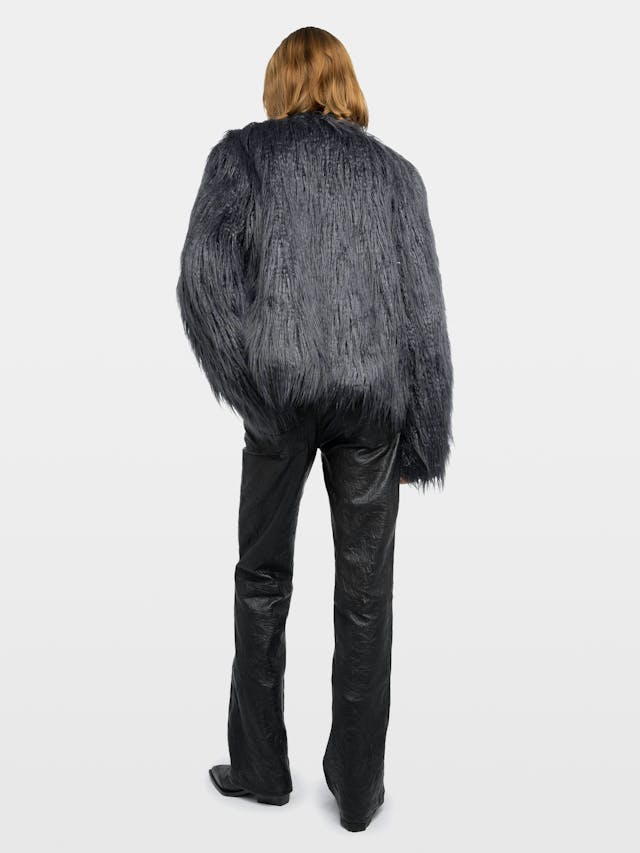 Freddie Curly Faux Fur Coat