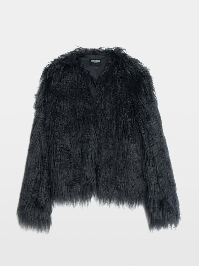 Freddie Curly Faux Fur Coat